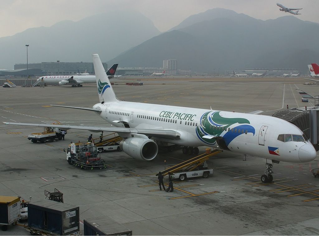 A Cebu Pacific Boeing 757 Parked In Hong Kong.