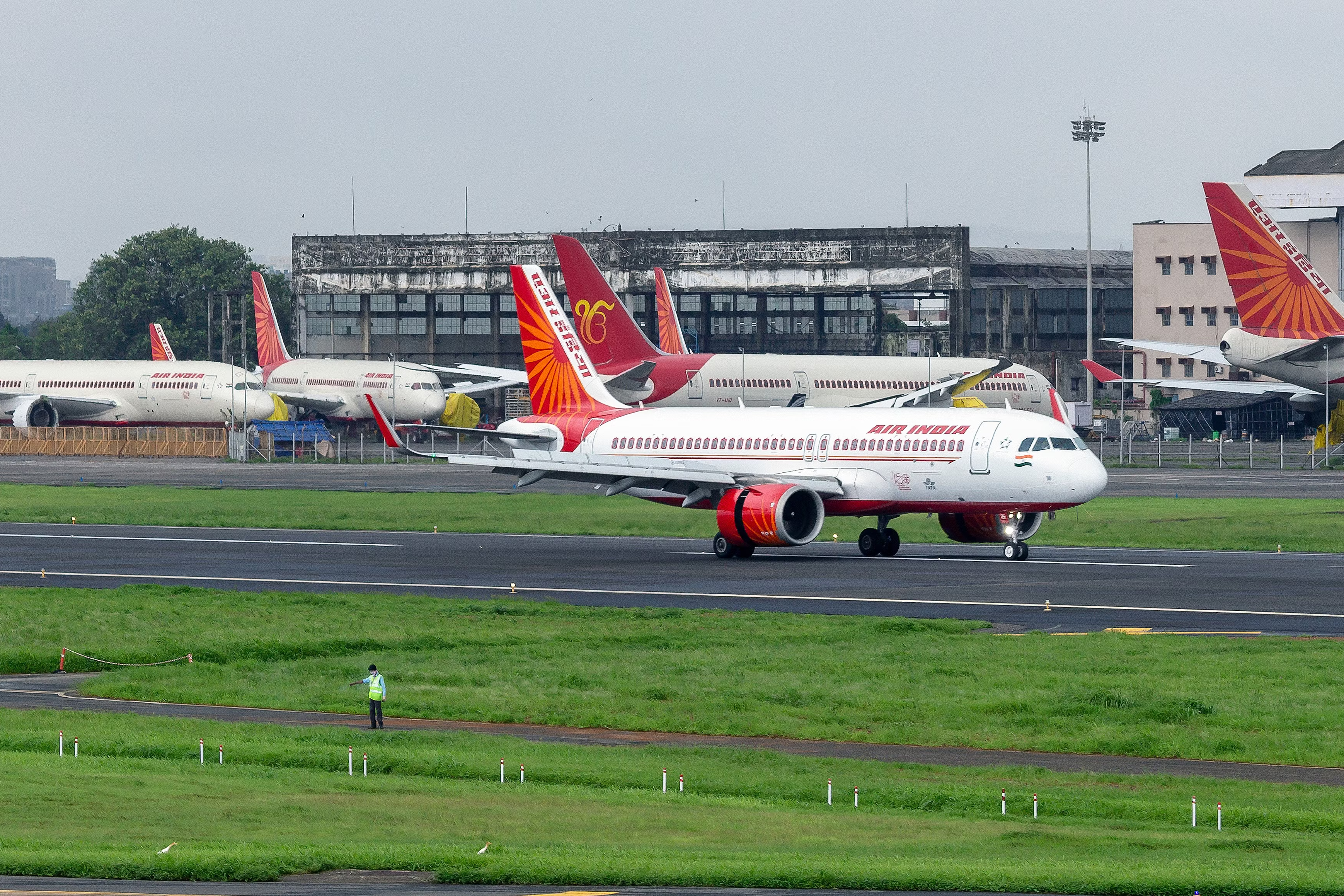 Air India planes seen at Mumbai airport
