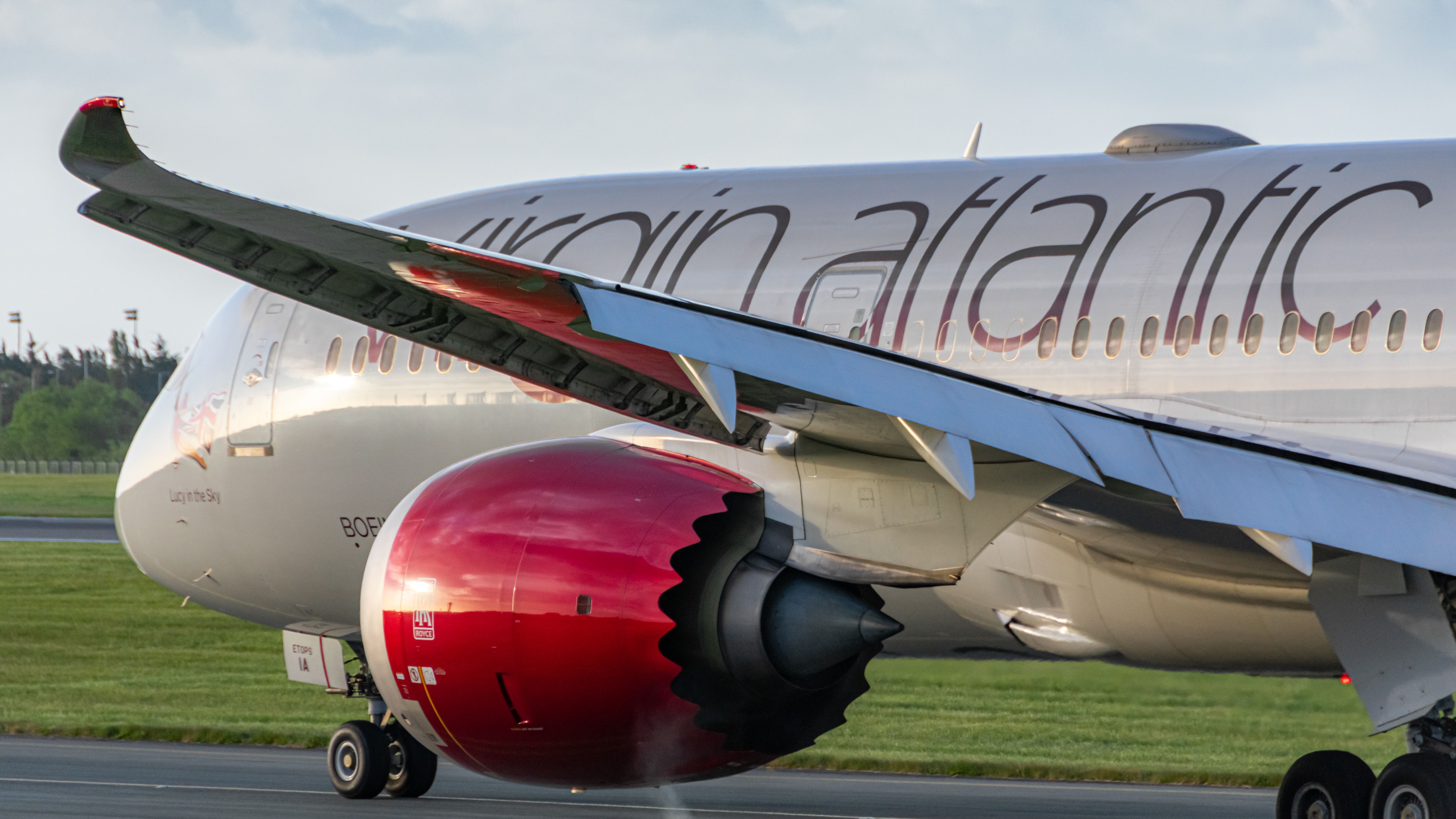 Dublin, Ireland _ May 2020_ Virgin Atlantic, Boeing 787, landed at Dublin airport_