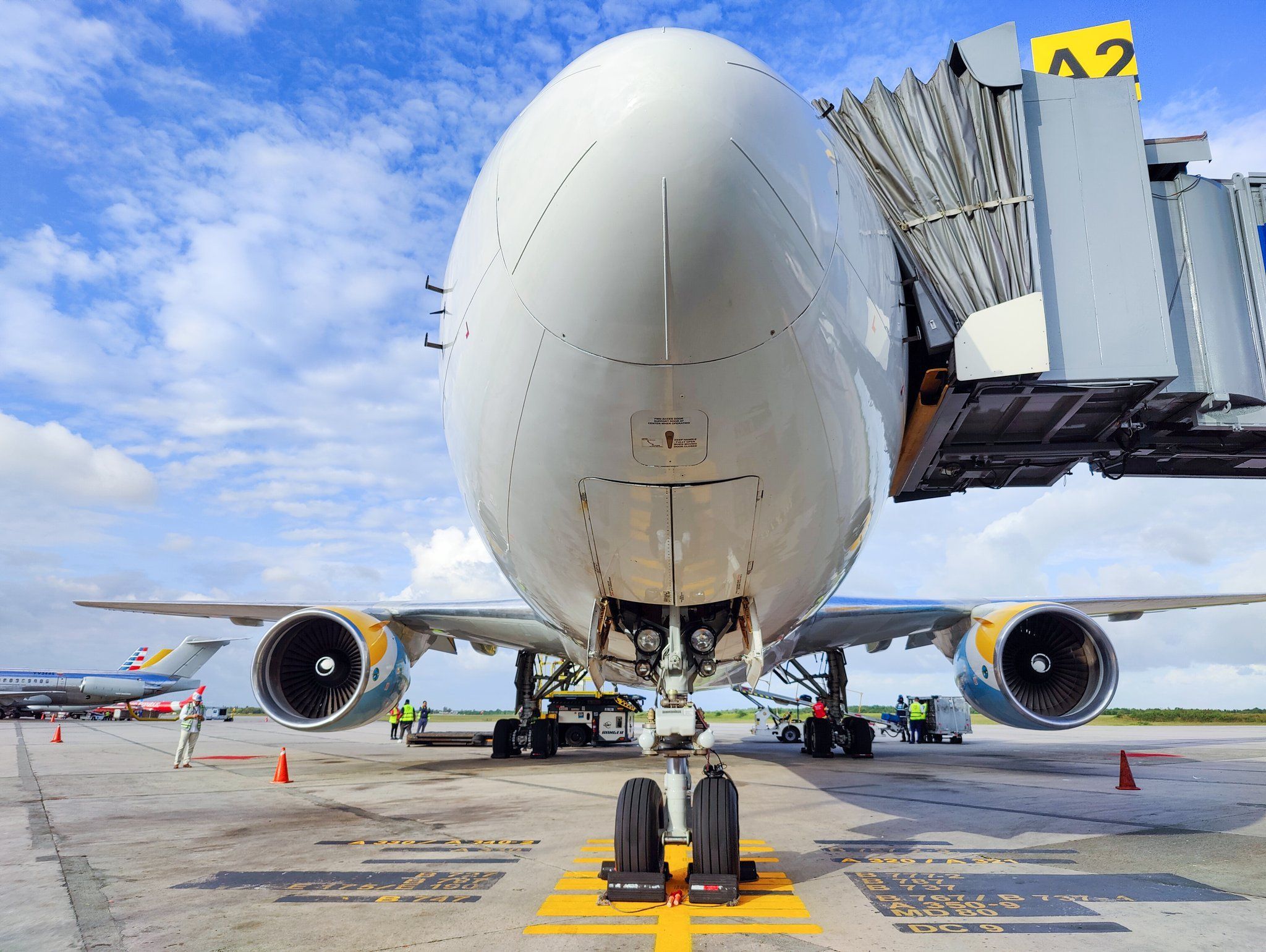 An Eastern Airlines Boeing 767 parked at an airport.