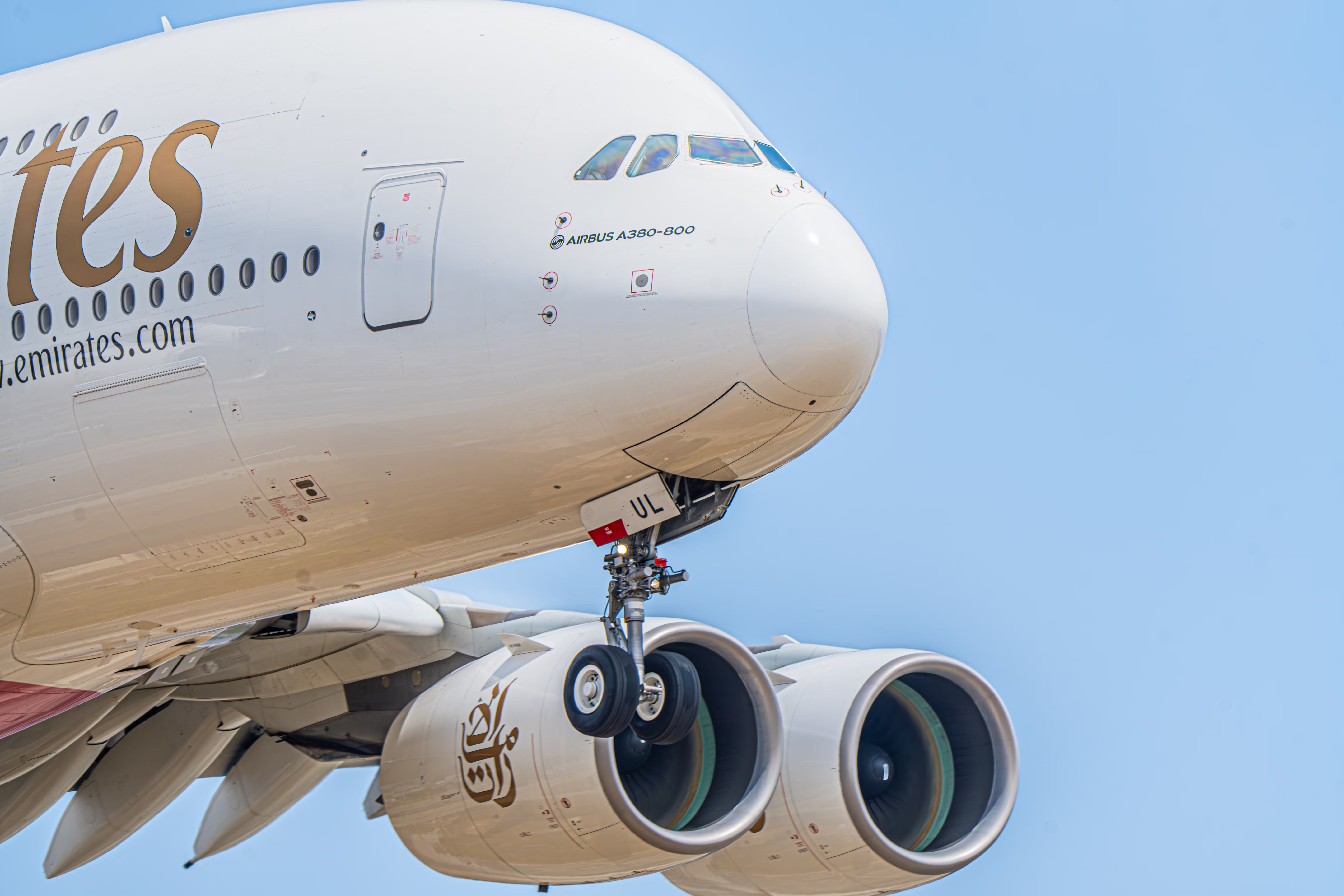 Emirates A380 landing