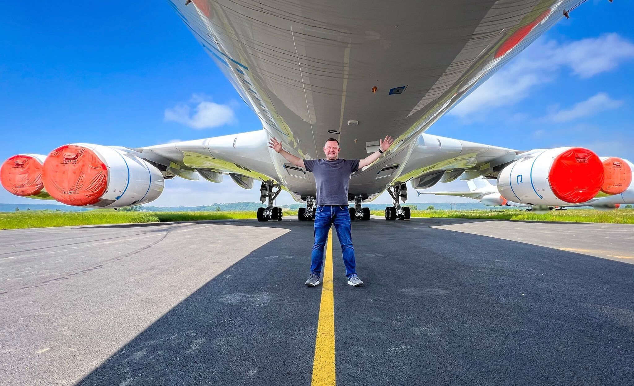 Global Airlines James Asquith with Airbus A380
