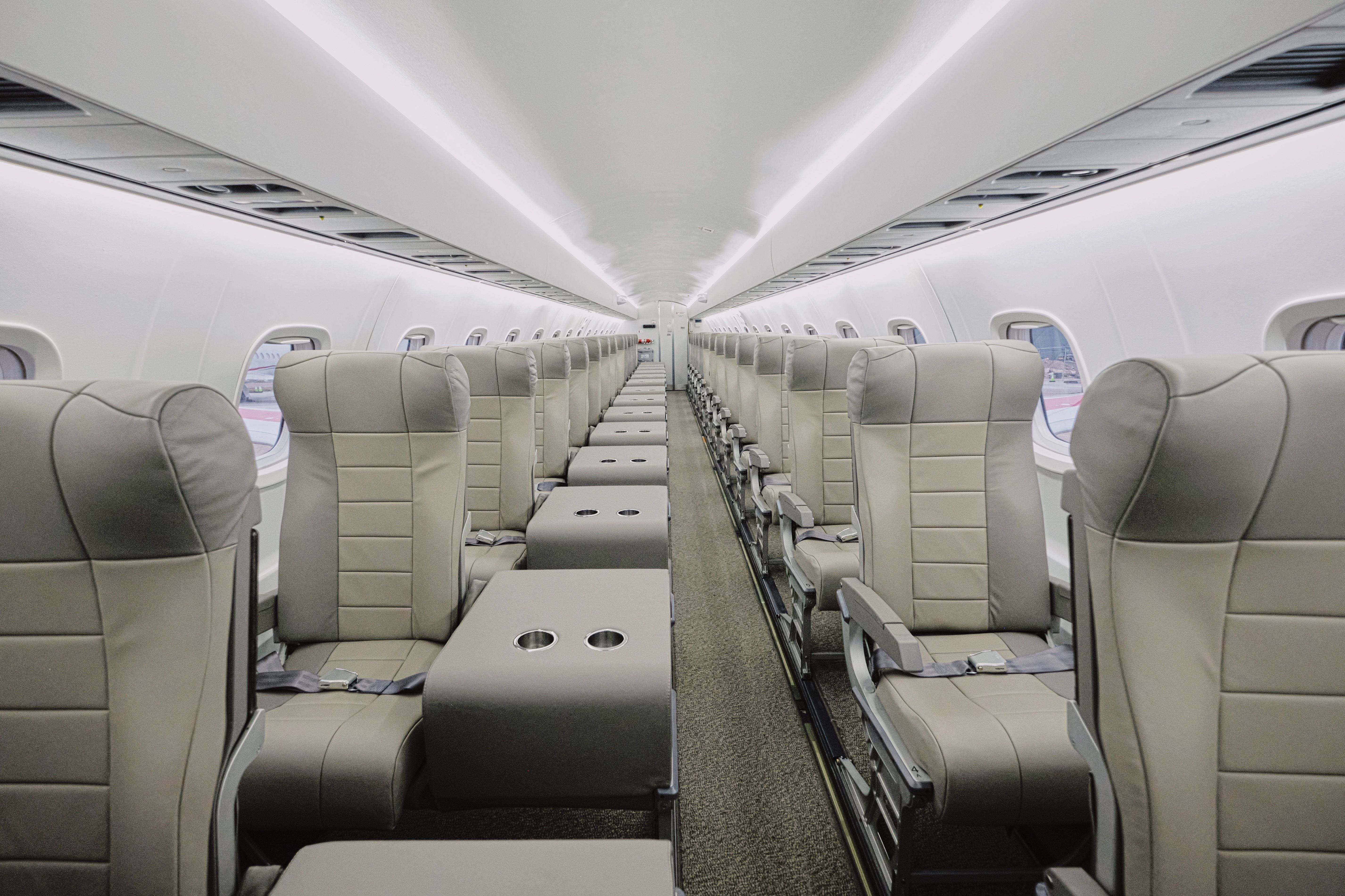 JSX Embraer regional jet interior