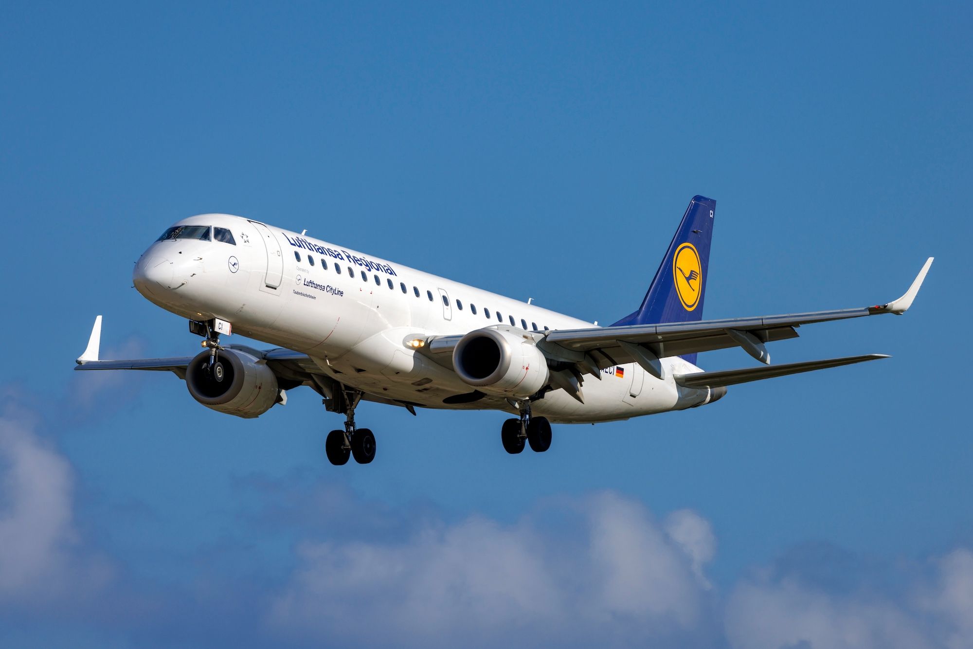 Lufthansa CityLine Embraer E190 at Luqa Malta International Airport MLA