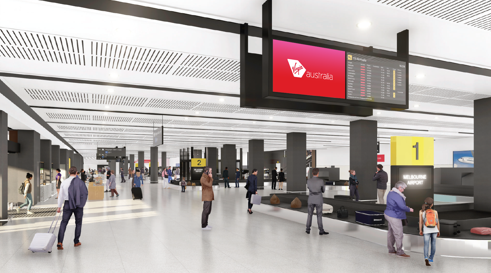 Melbourne Airport T3 - Upgrade rendering for Virgin Australia 