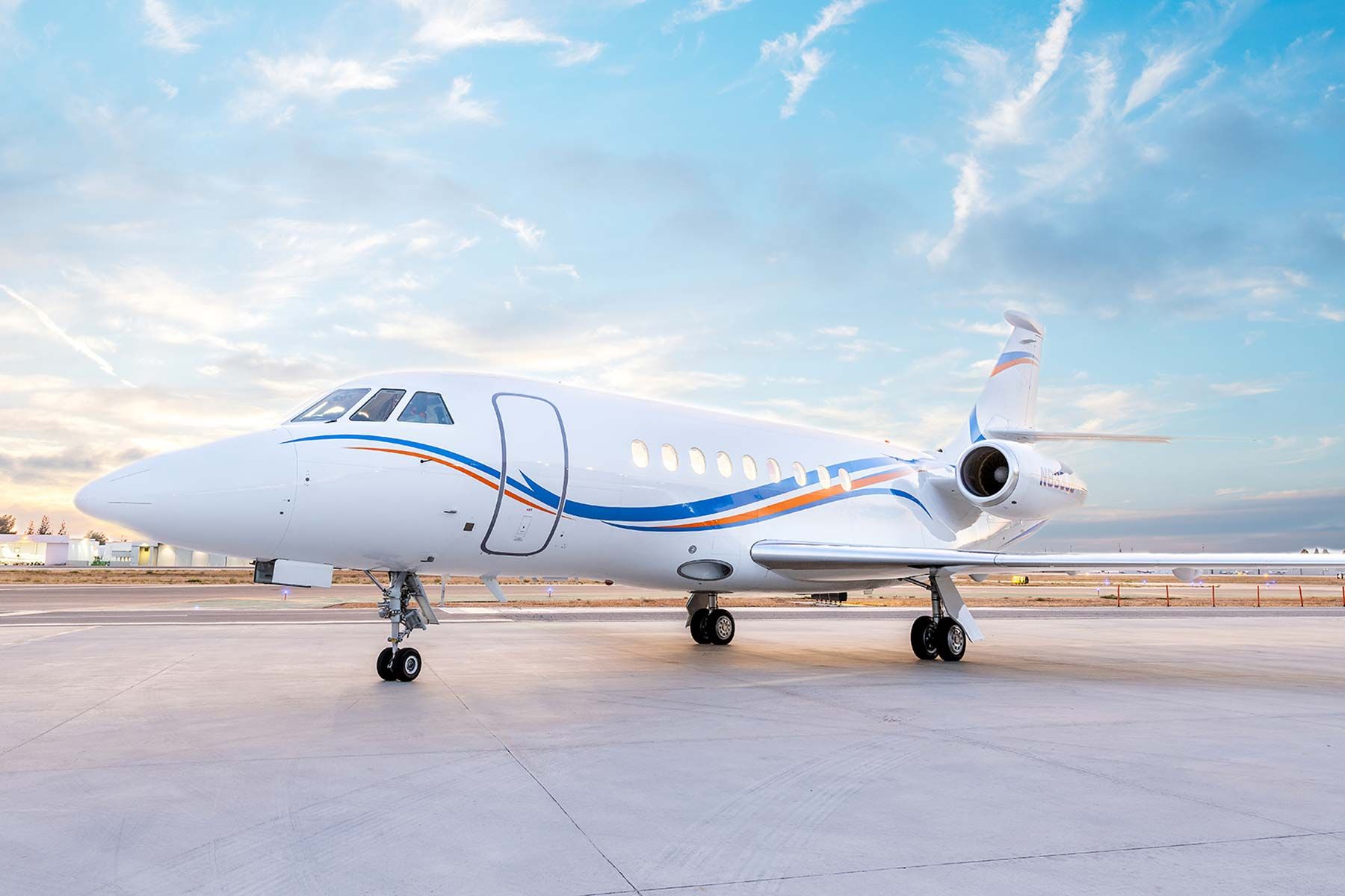 Dassault Falcon 2000 EX parked on the apron