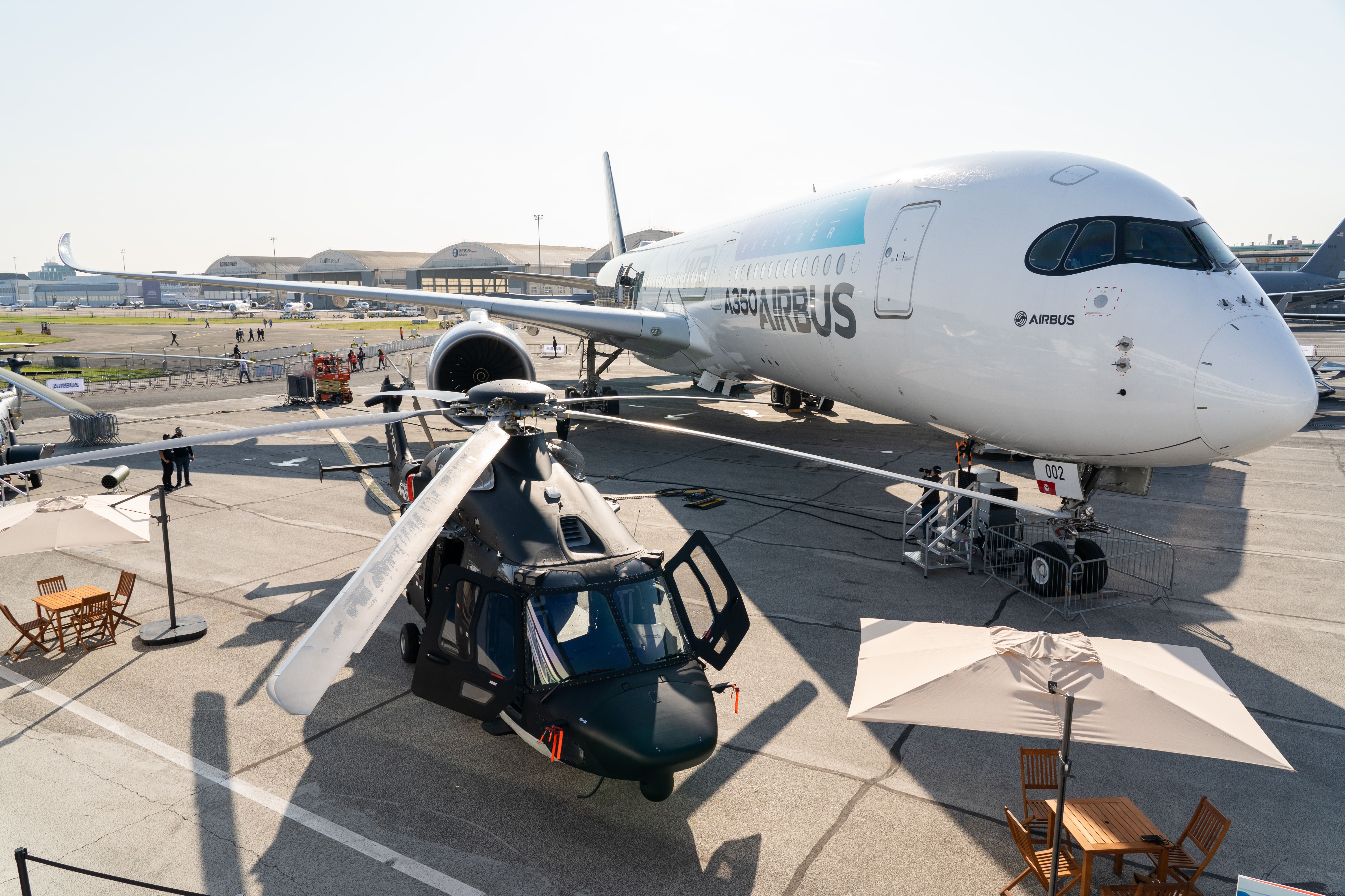 Paris Airshow 2023 - A350-900 and H225M on static 