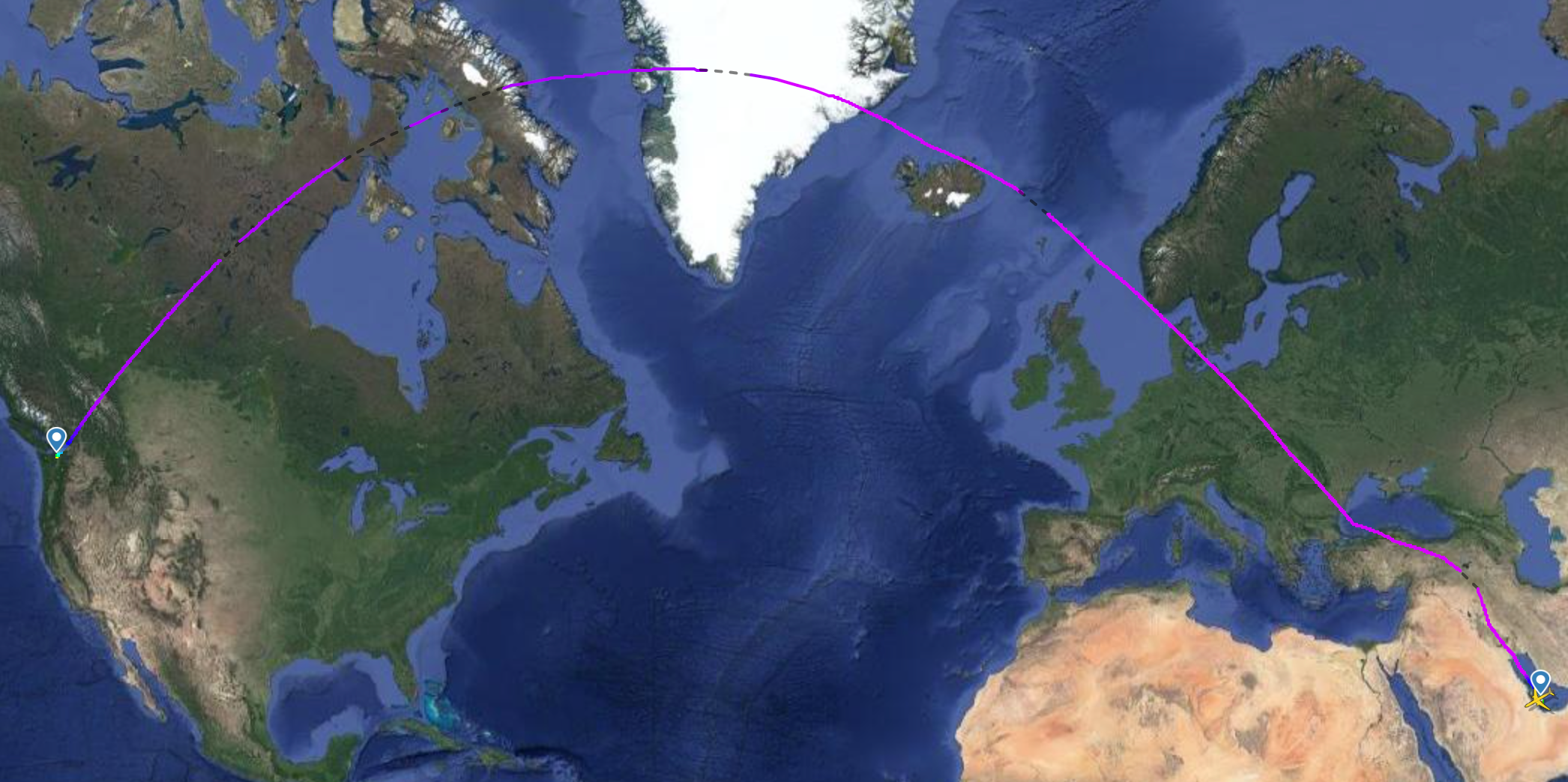 Qatar Boeing 787-9 Dreamliner delivery flight, September 29, 2023.