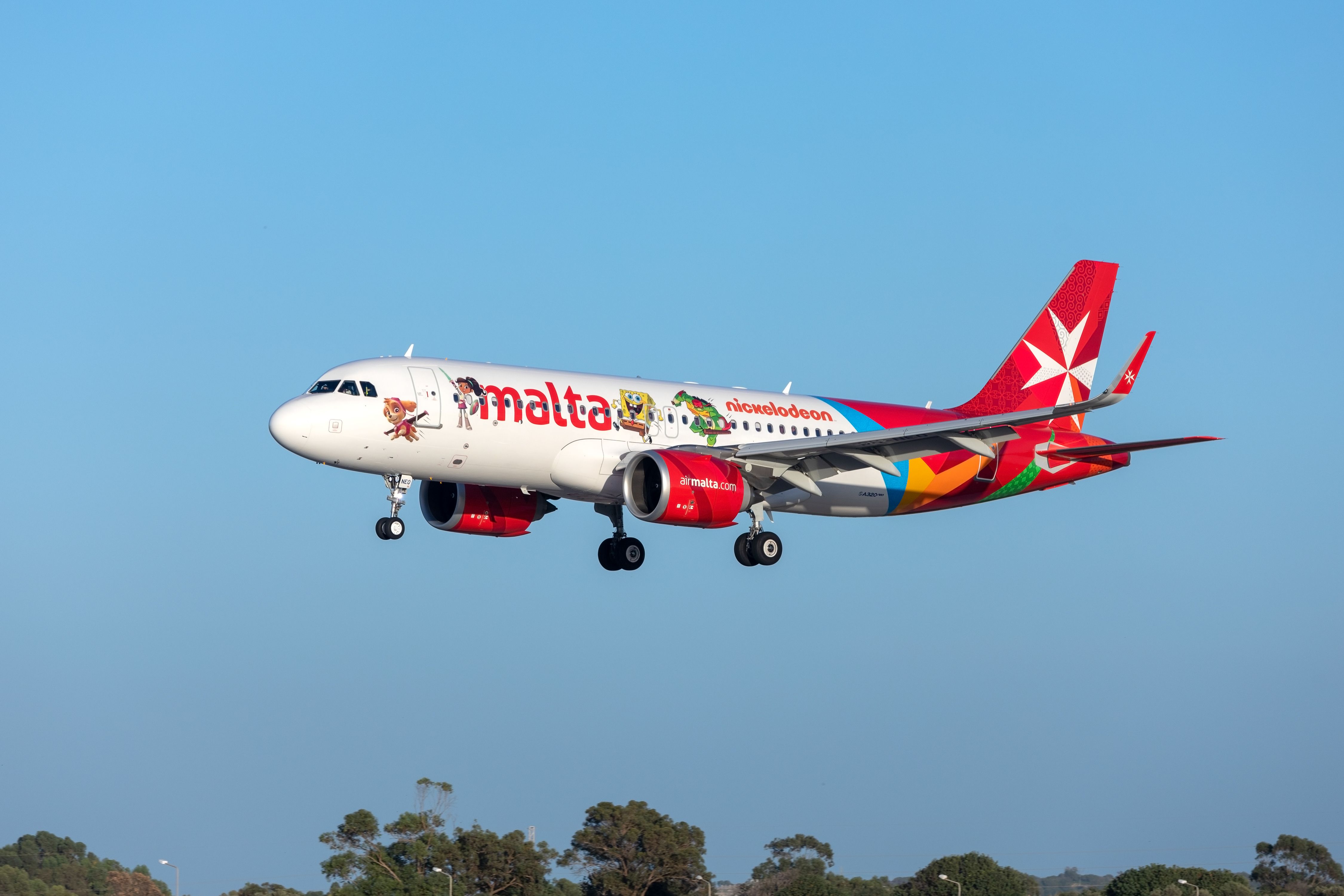 An Air Malta's Airbus A320 landing 