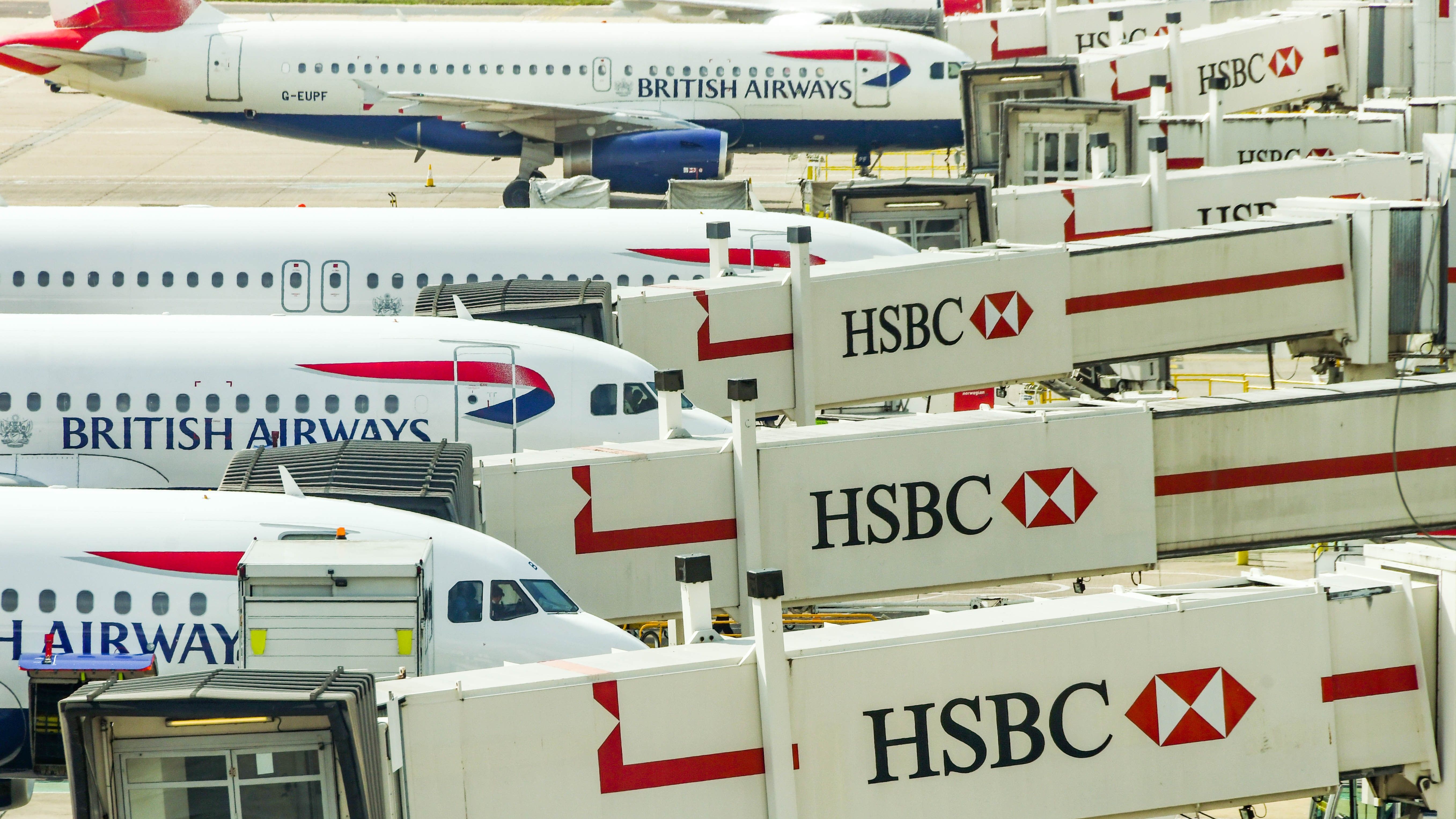 BA lineup at Gatwick