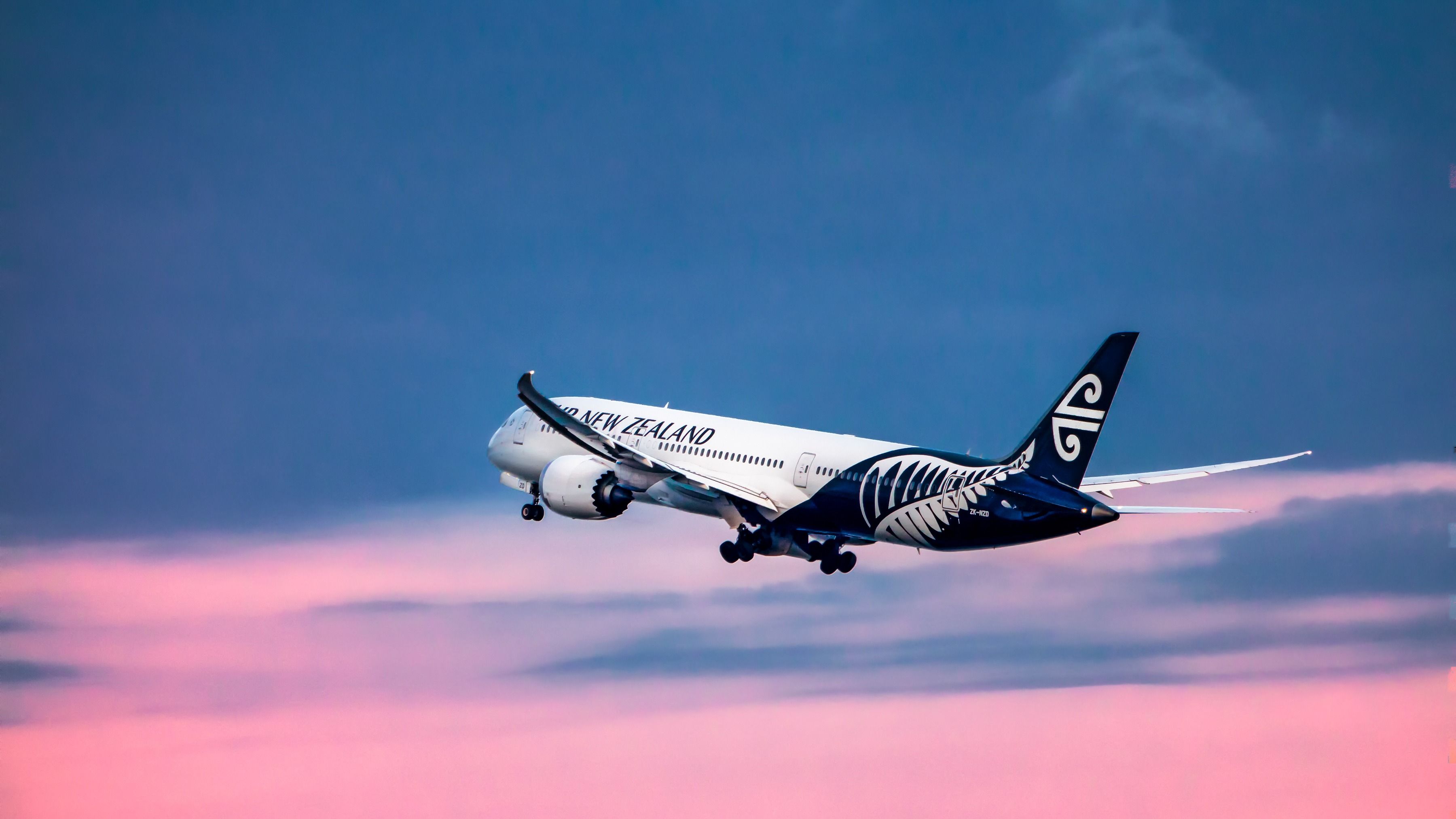 Air New Zealand 787 takes off at Bali DPS