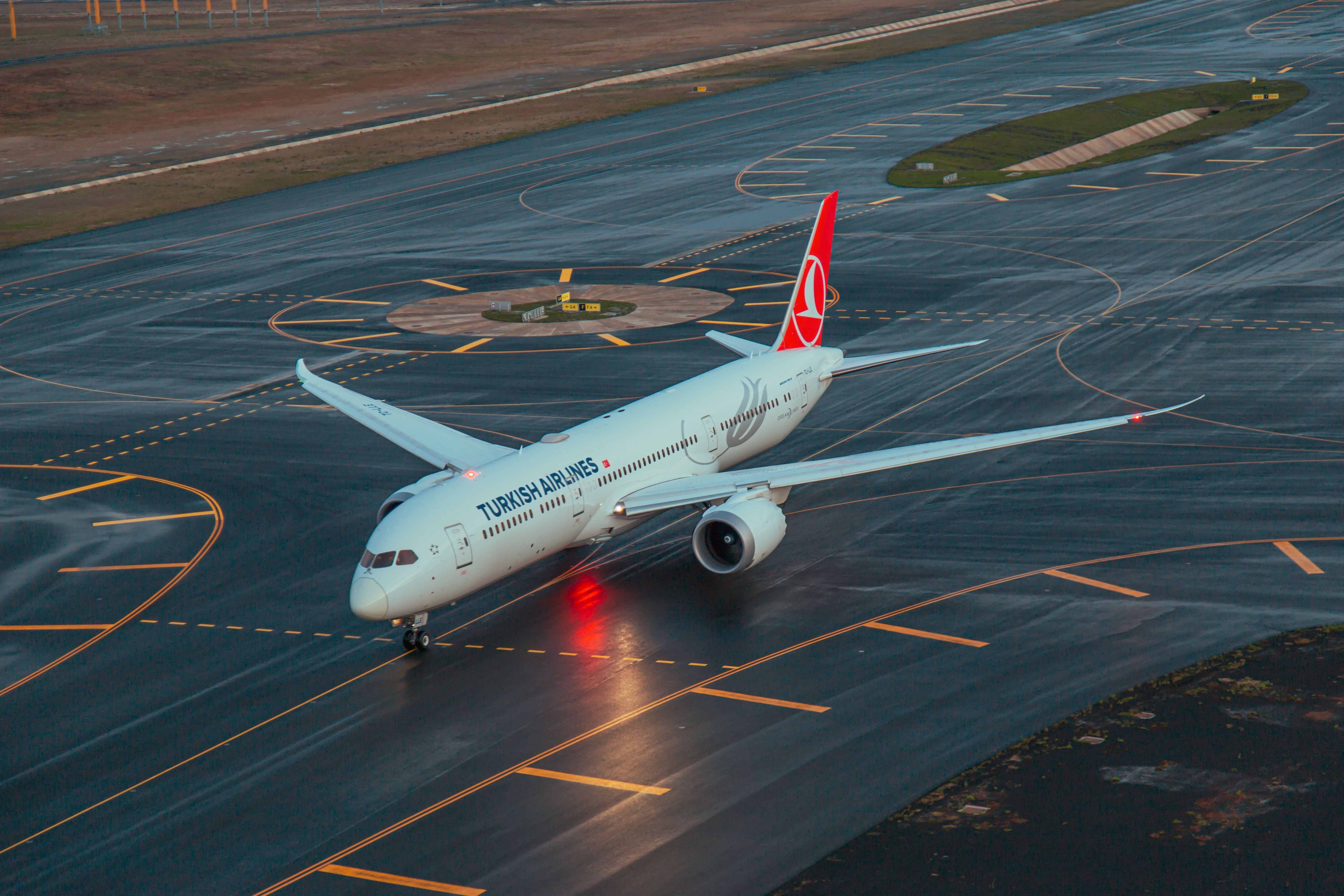 Turkish Airlines Boeing 787-9 on the tarmac at Istanbul Airport