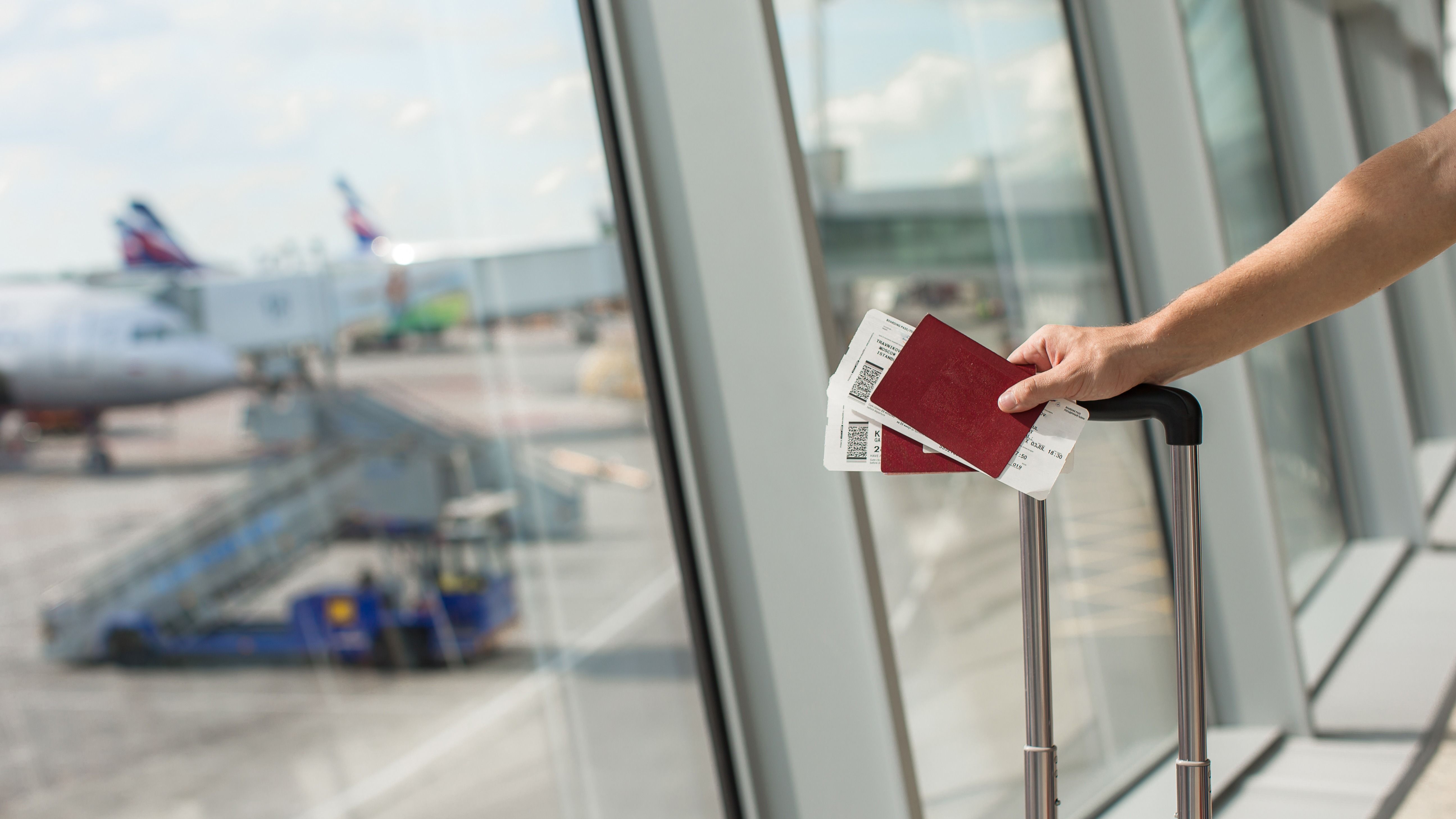 Two passports and boarding passes