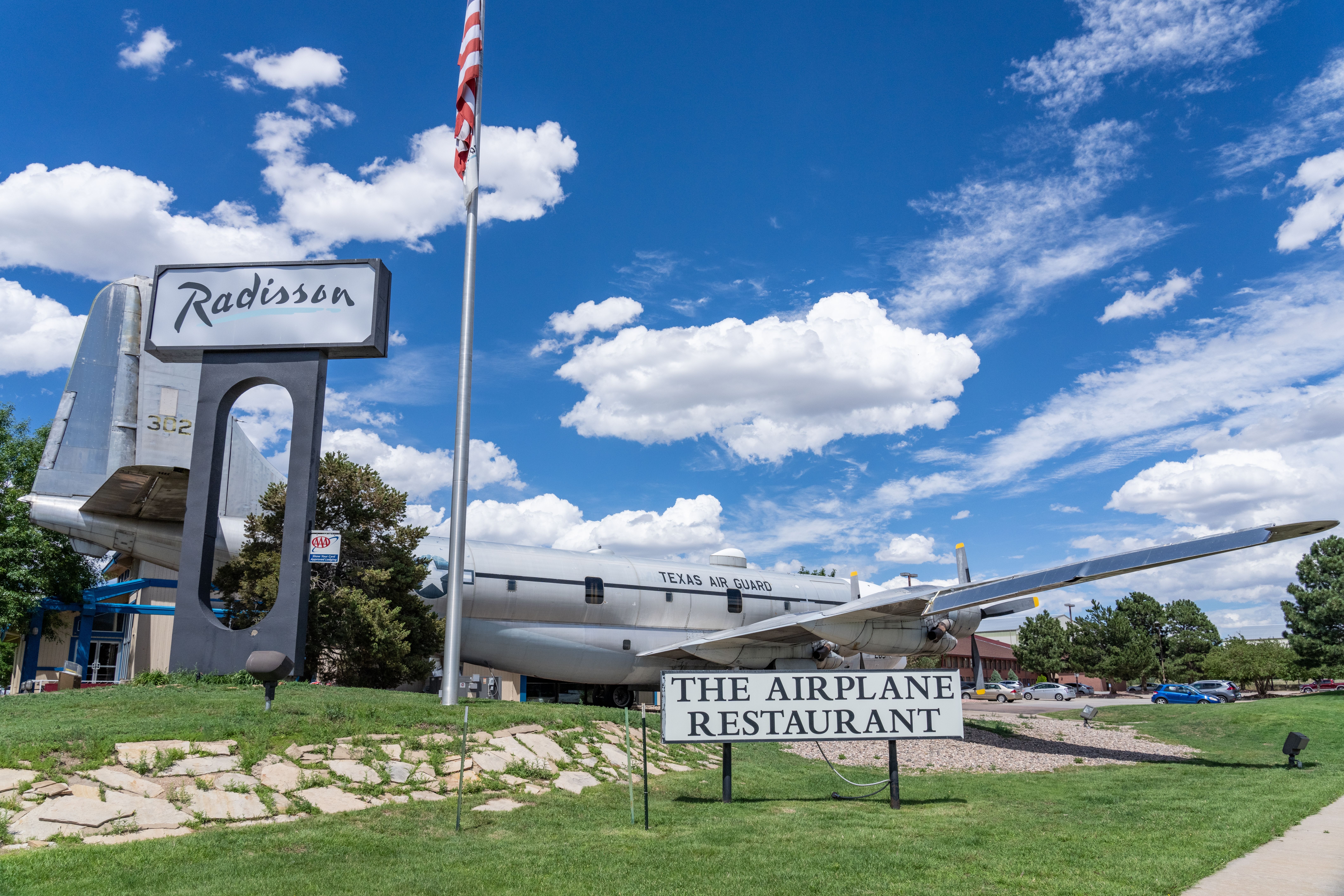 The Boeing KC-97 parked at the airplane Restaurant in Colorado Springs.