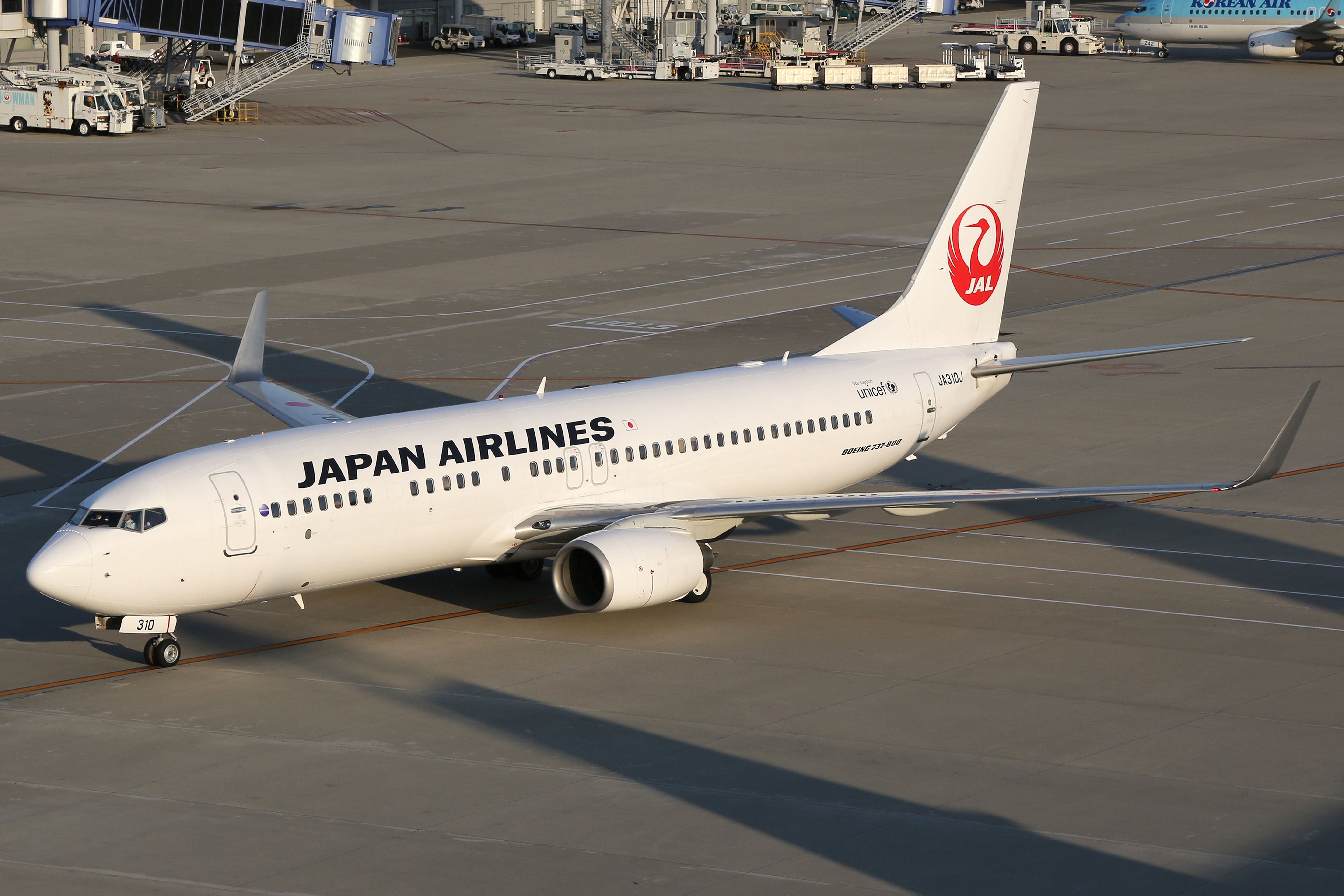 Japan Airlines Boeing 737-800 Taxiing In Nagoya