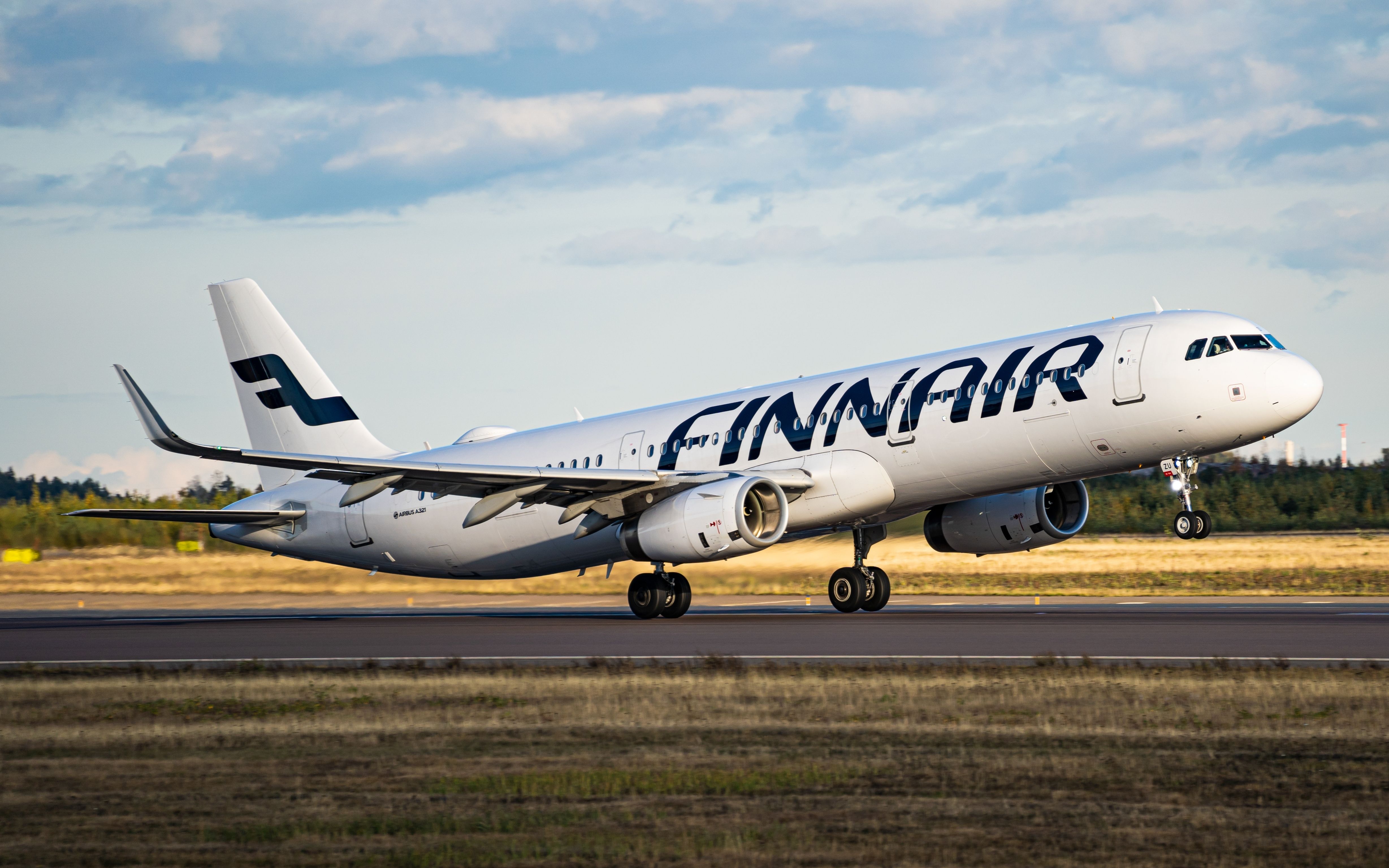 A Finnair Airbus A321 Departing From Helsinki.