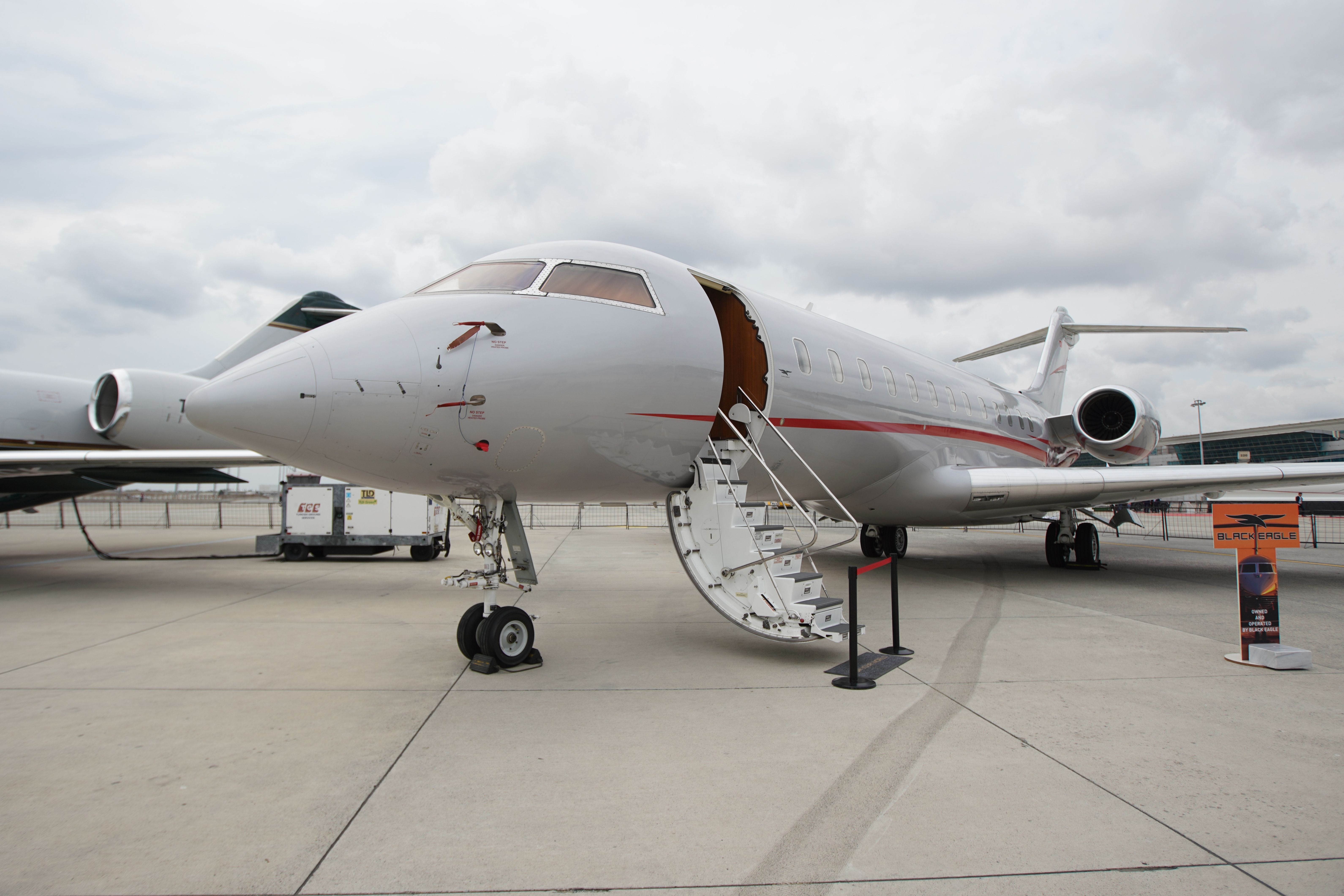 MNG Airlines Bombardier BD-700-1A10 Global Express (9126) display in Istanbul Airshow in Istanbul Ataturk Airport
