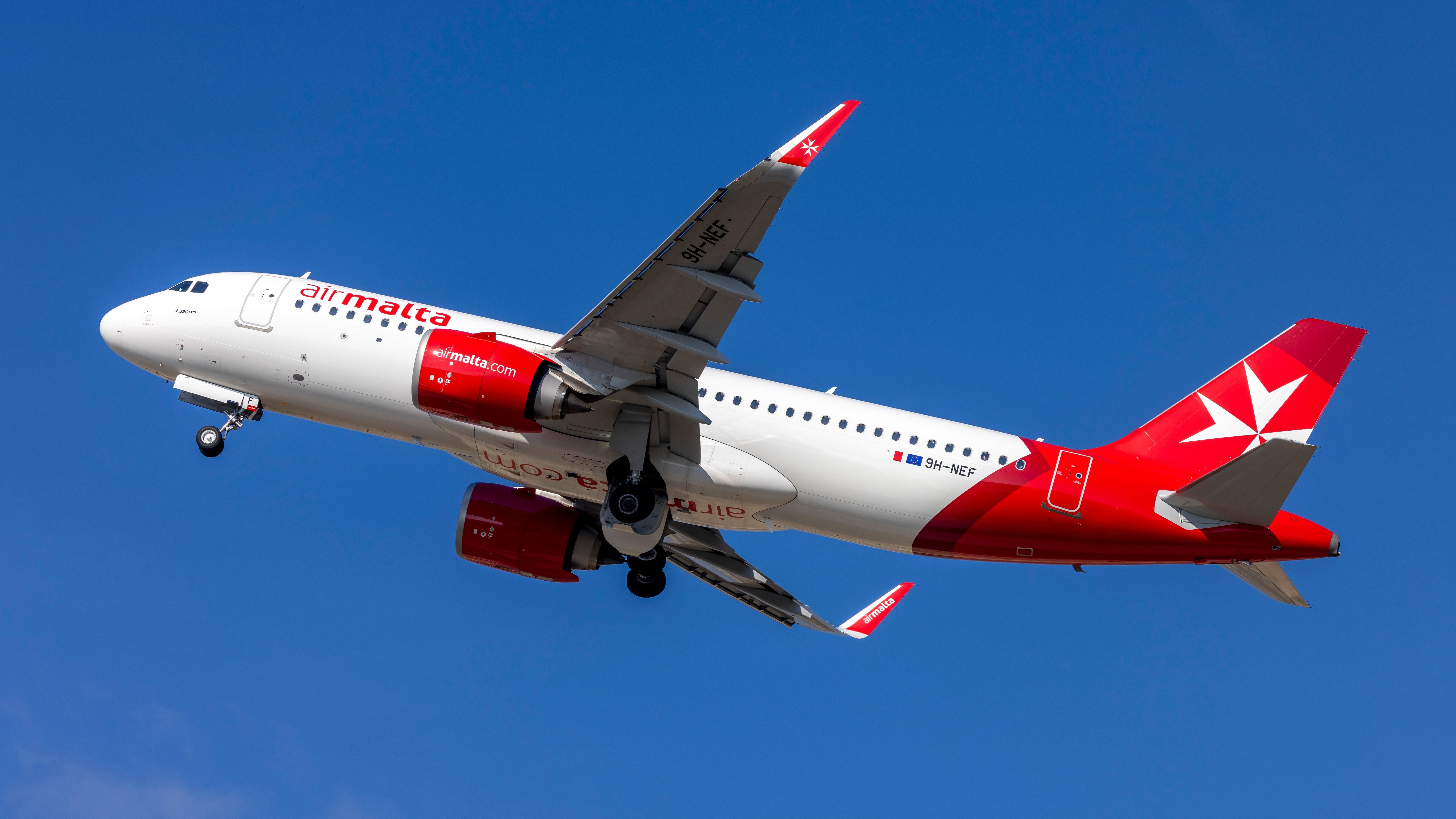 An Air Malta's Airbus A320 taking off