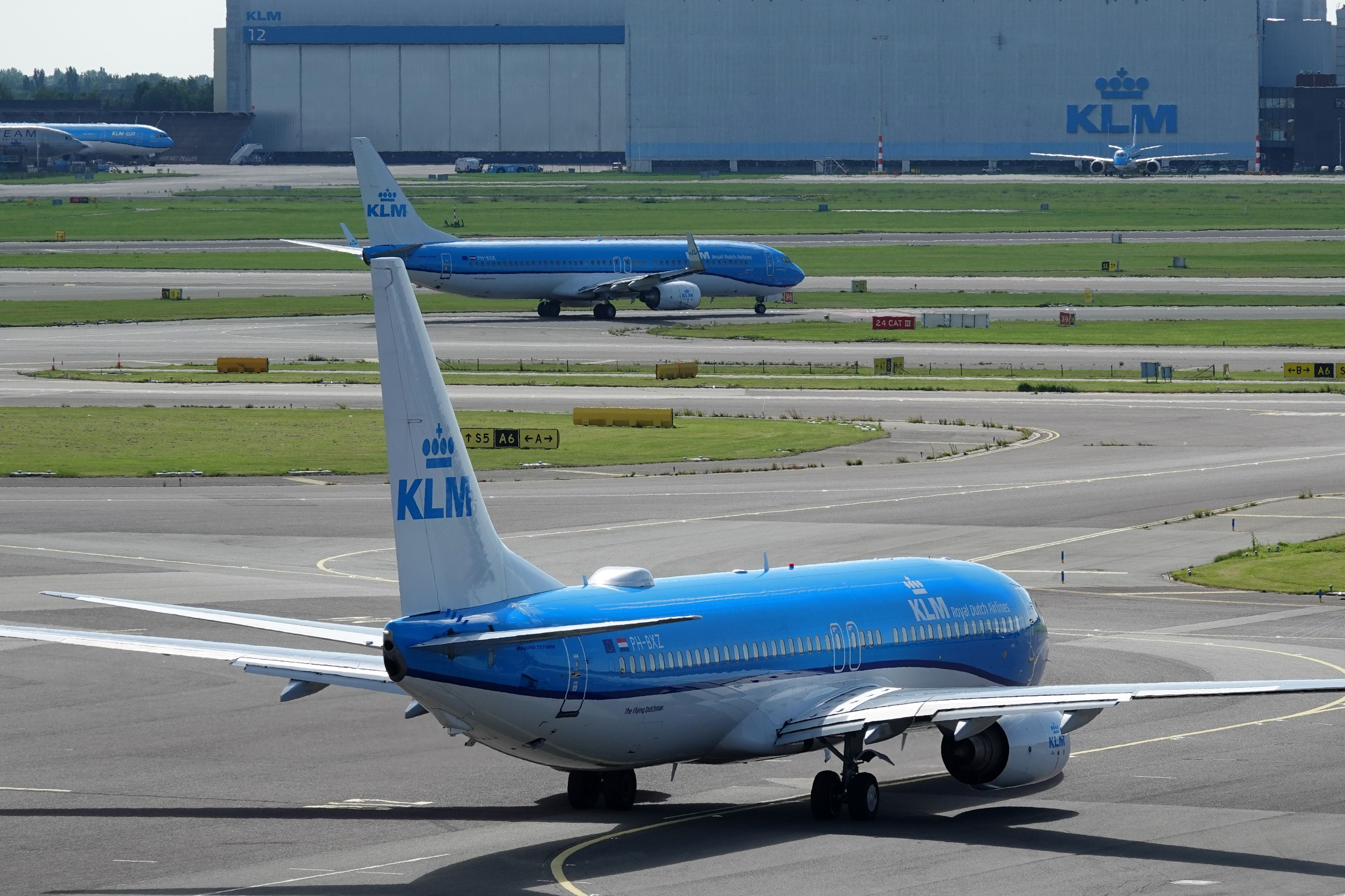 KLM planes at Amsterdam Schiphol Airport