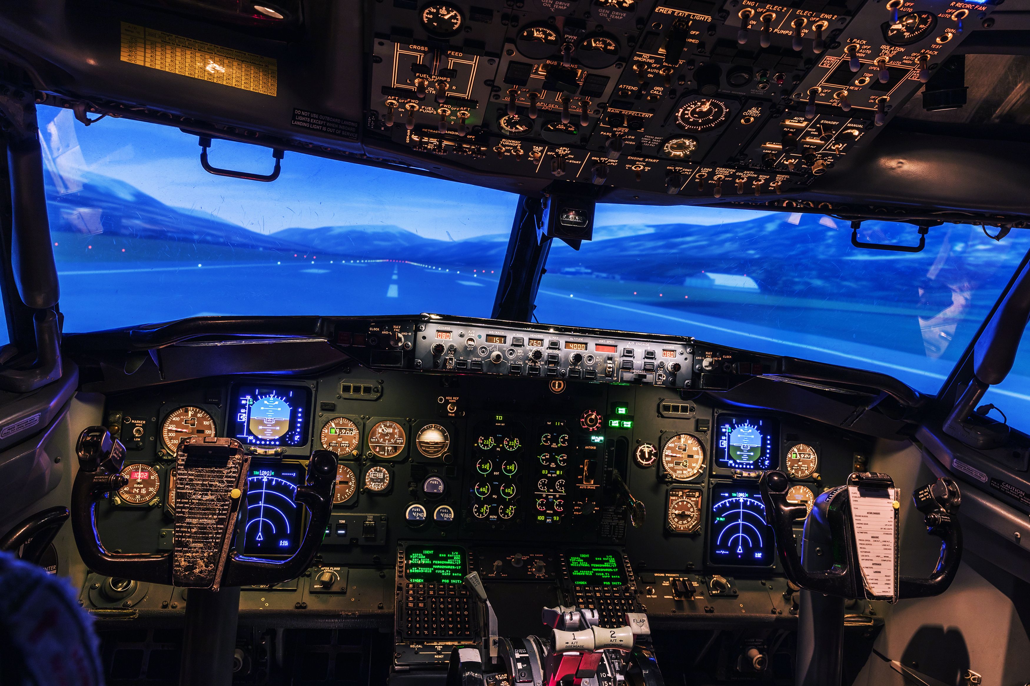 Inside A Boeing 737 simulator.