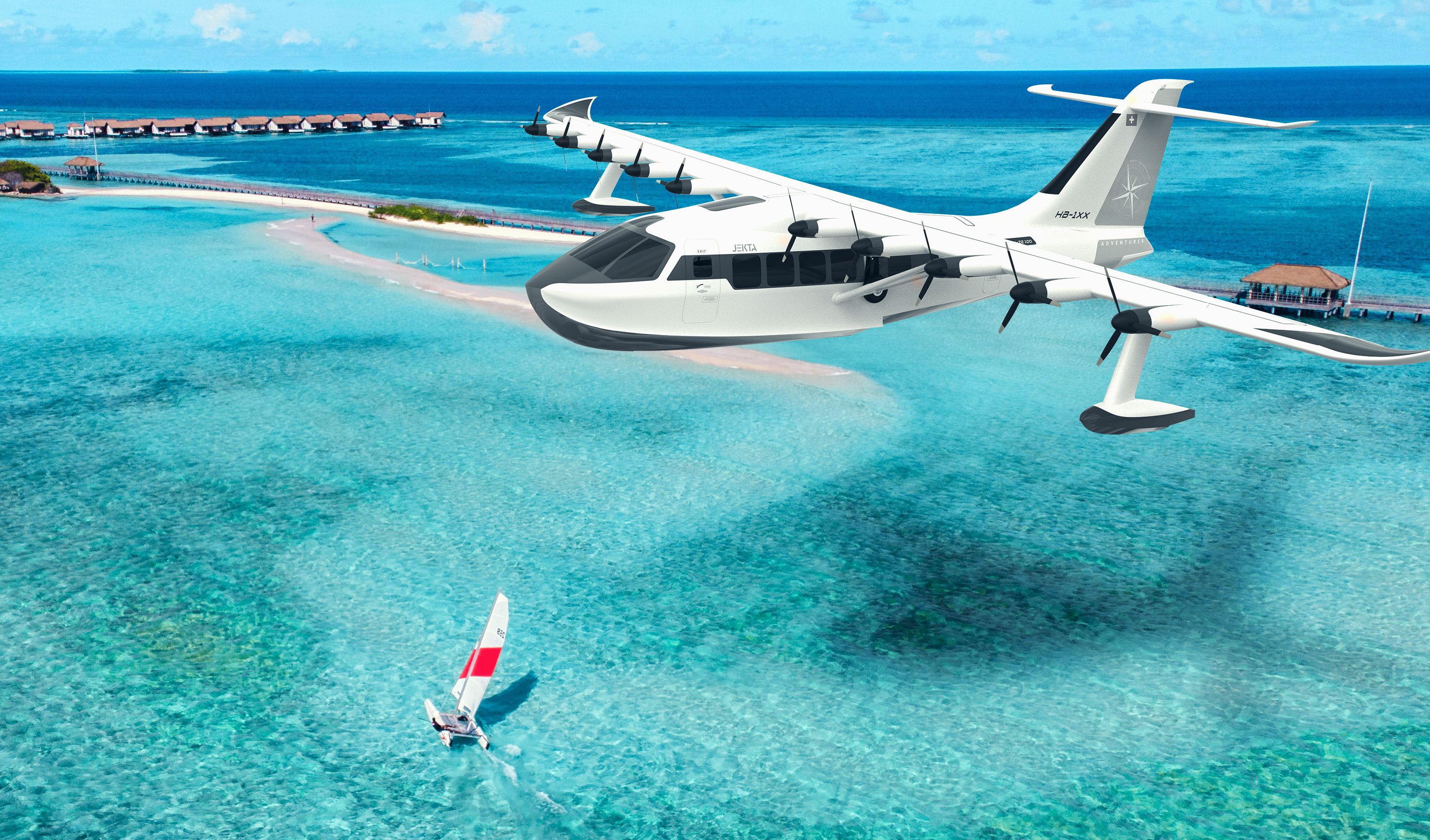 Jekta PHA-ZE 100 electric amphibious aircraft