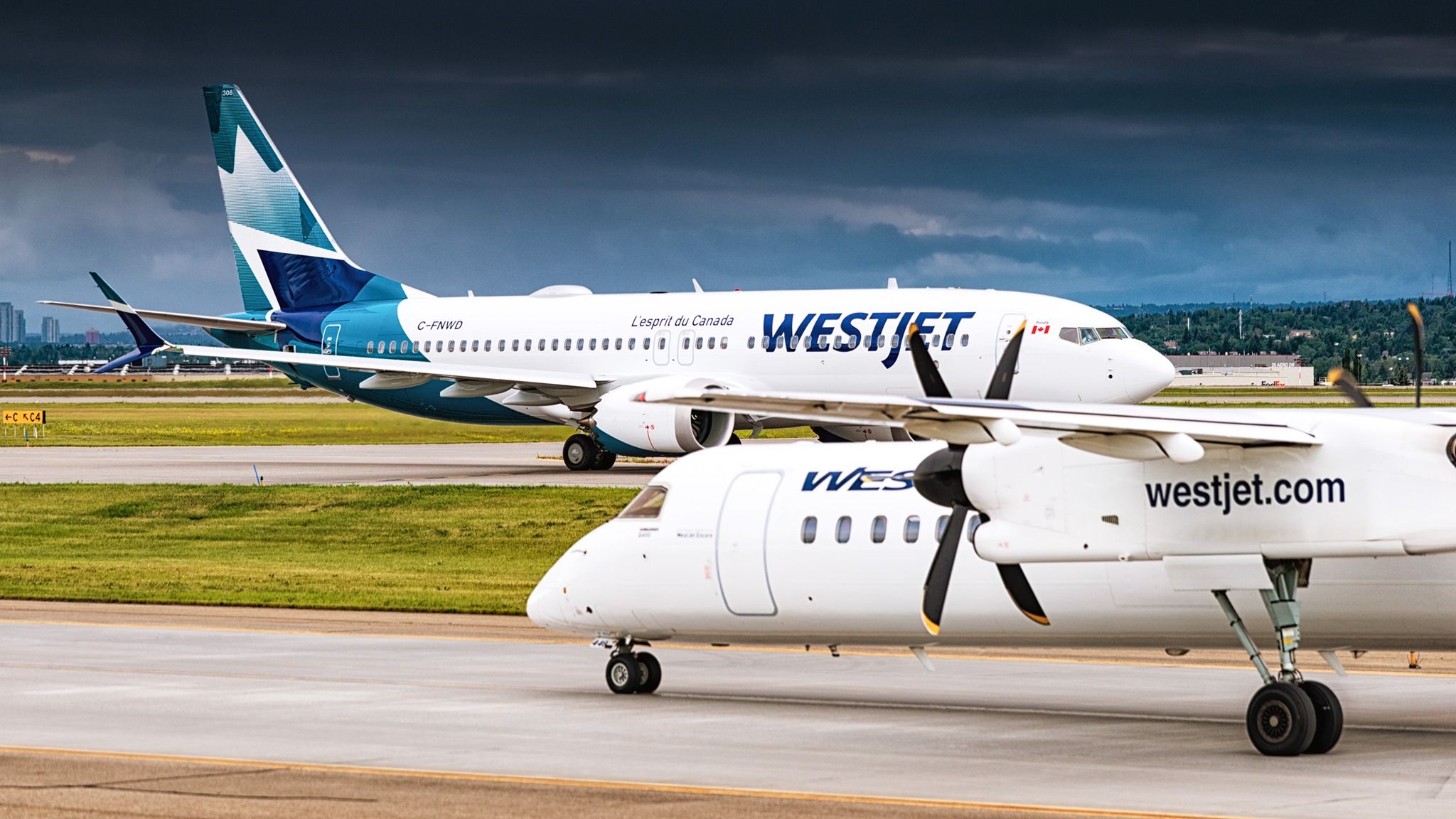 WestJet planes.