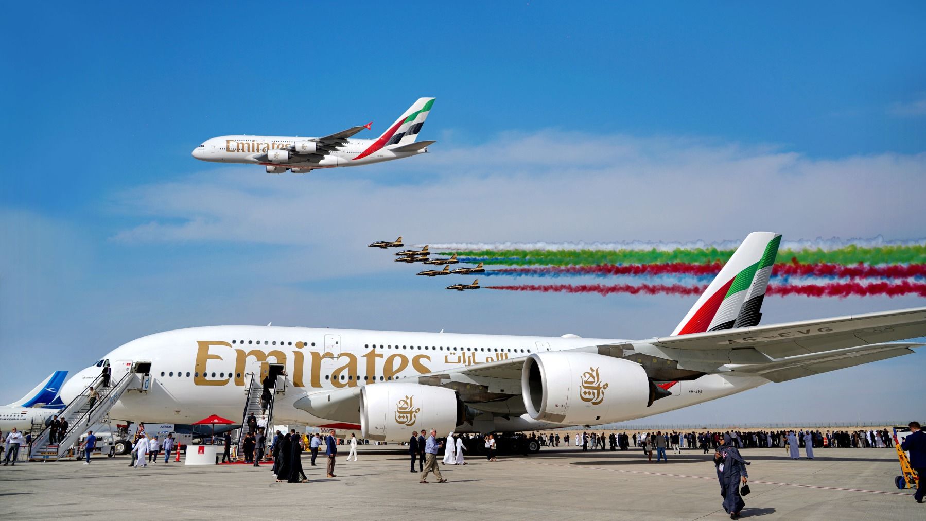 Emirates flypast Dubai 2023