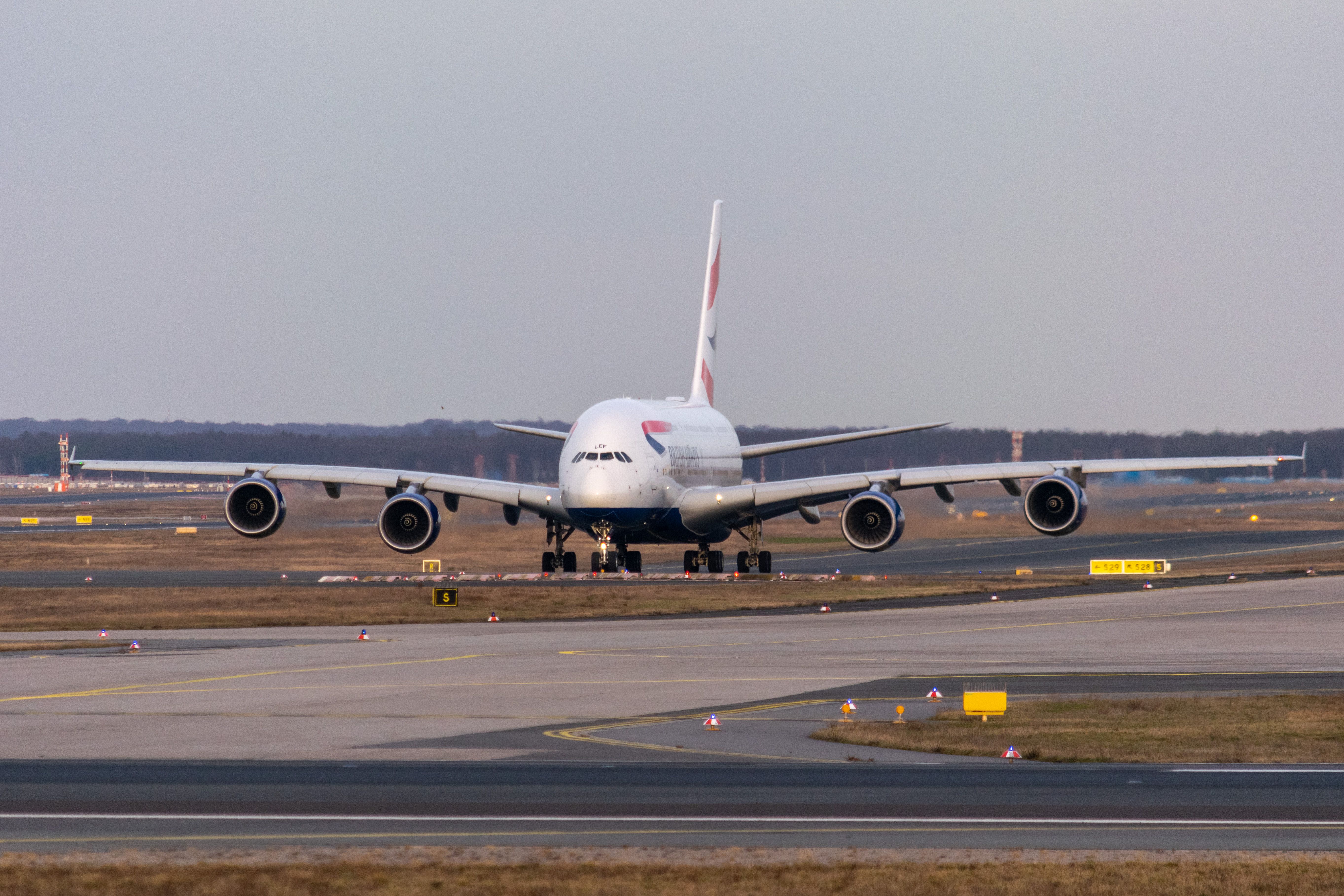 British Airways A380 during taxi
