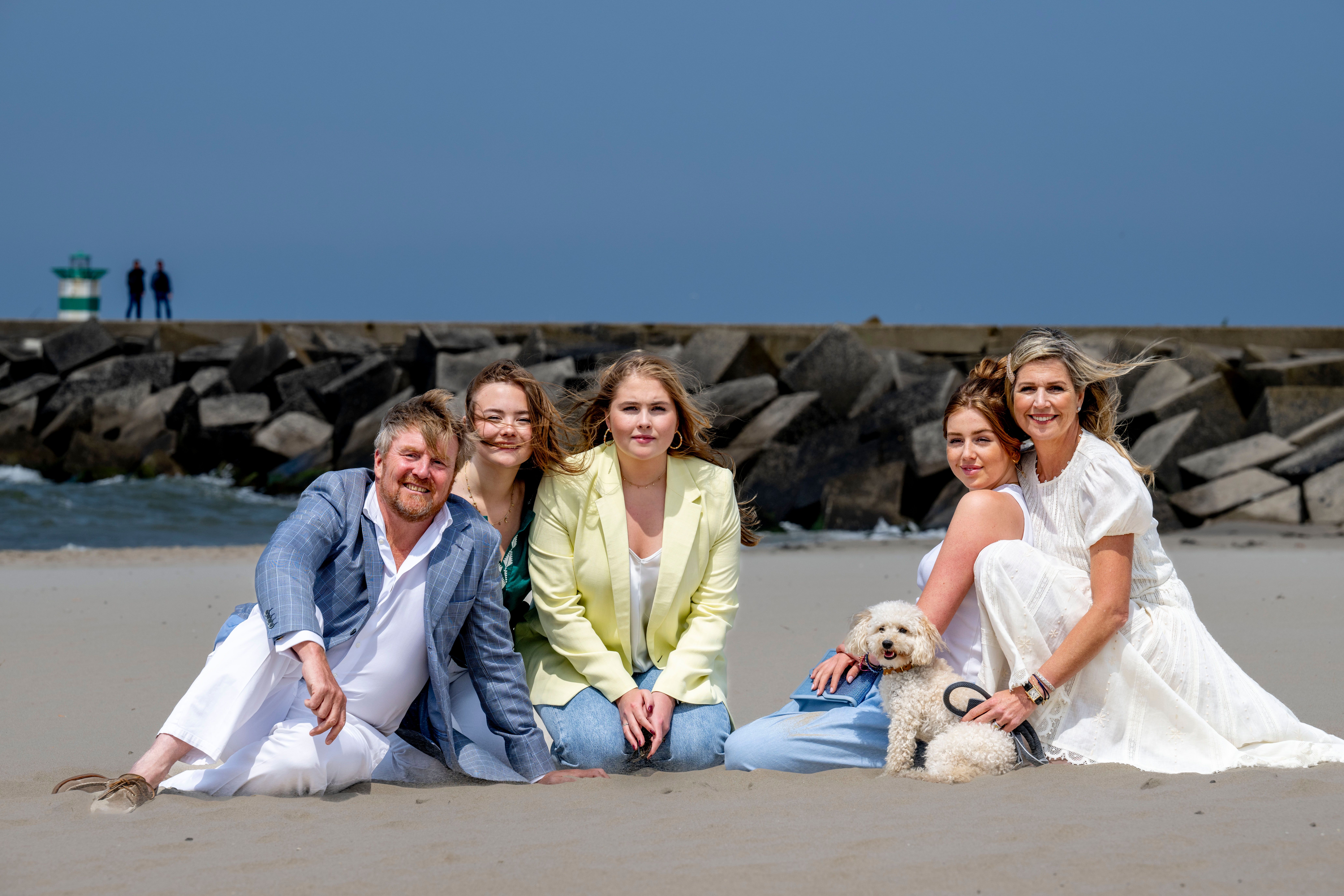 The Dutch Royal Family at the beach in 2023