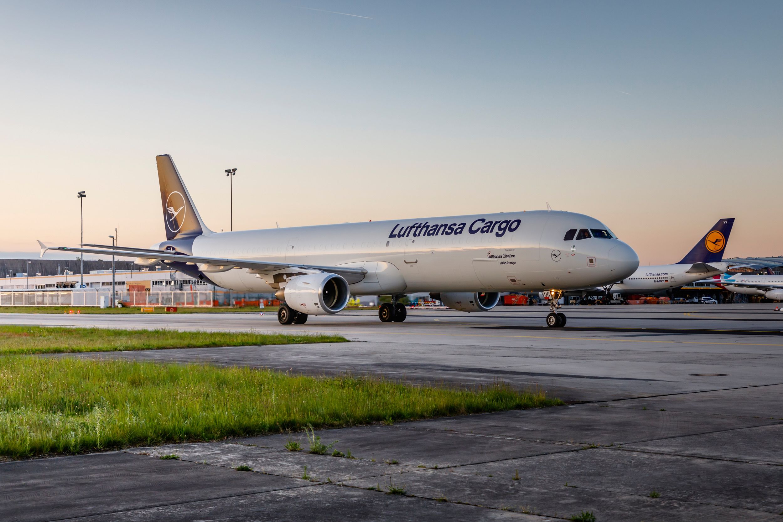 A Lufthansa Cargo plane