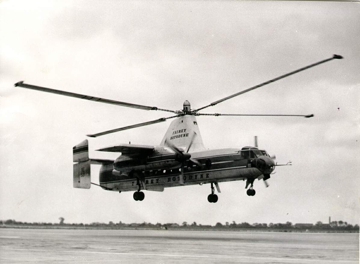 Fairey Rotodyne taking off 