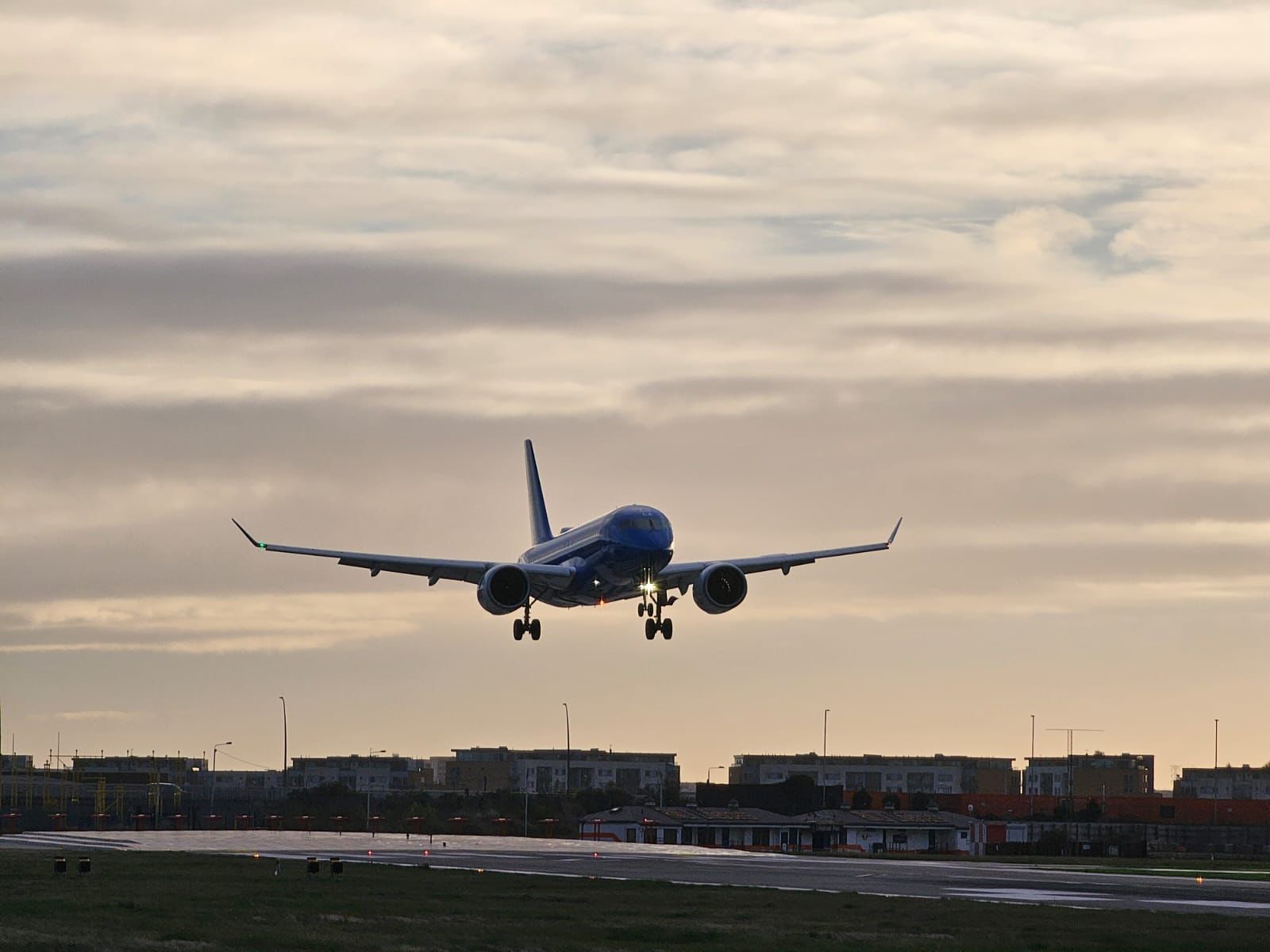 ITA Airways Airbus A220-100 landing at London City Airport