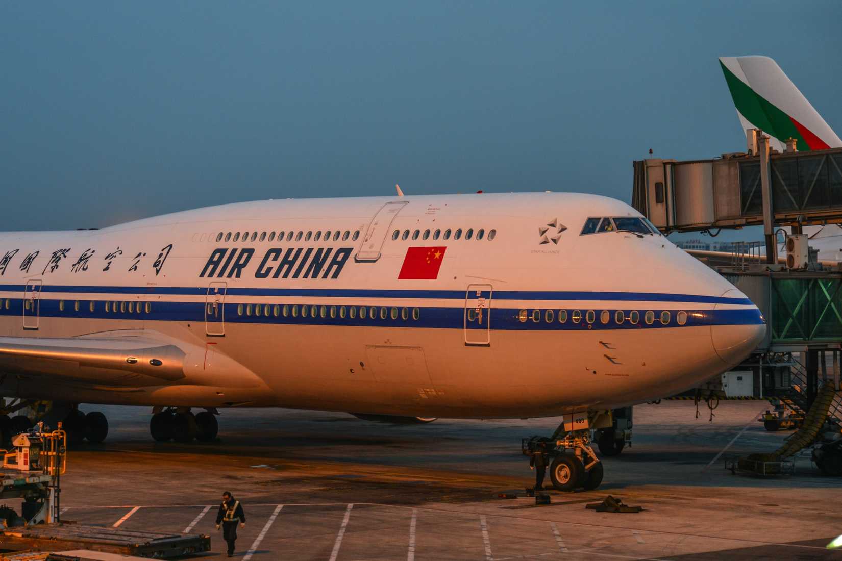 Air China Boeing 747-8 on stand