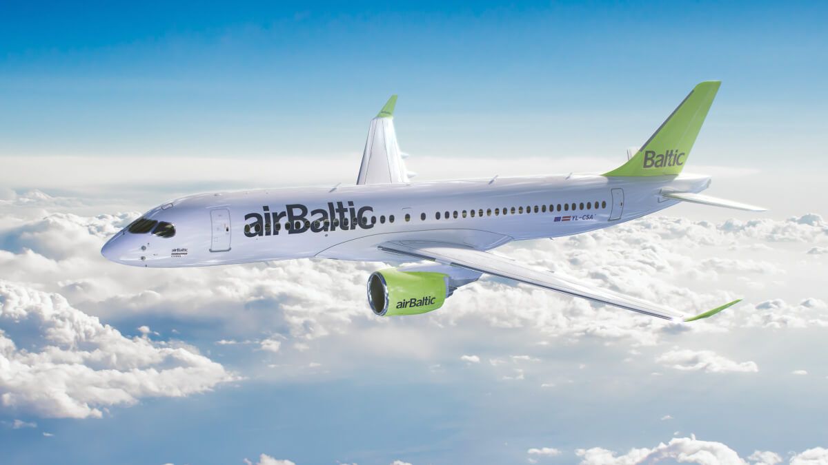 Bombardier Cseries in airBaltic livery