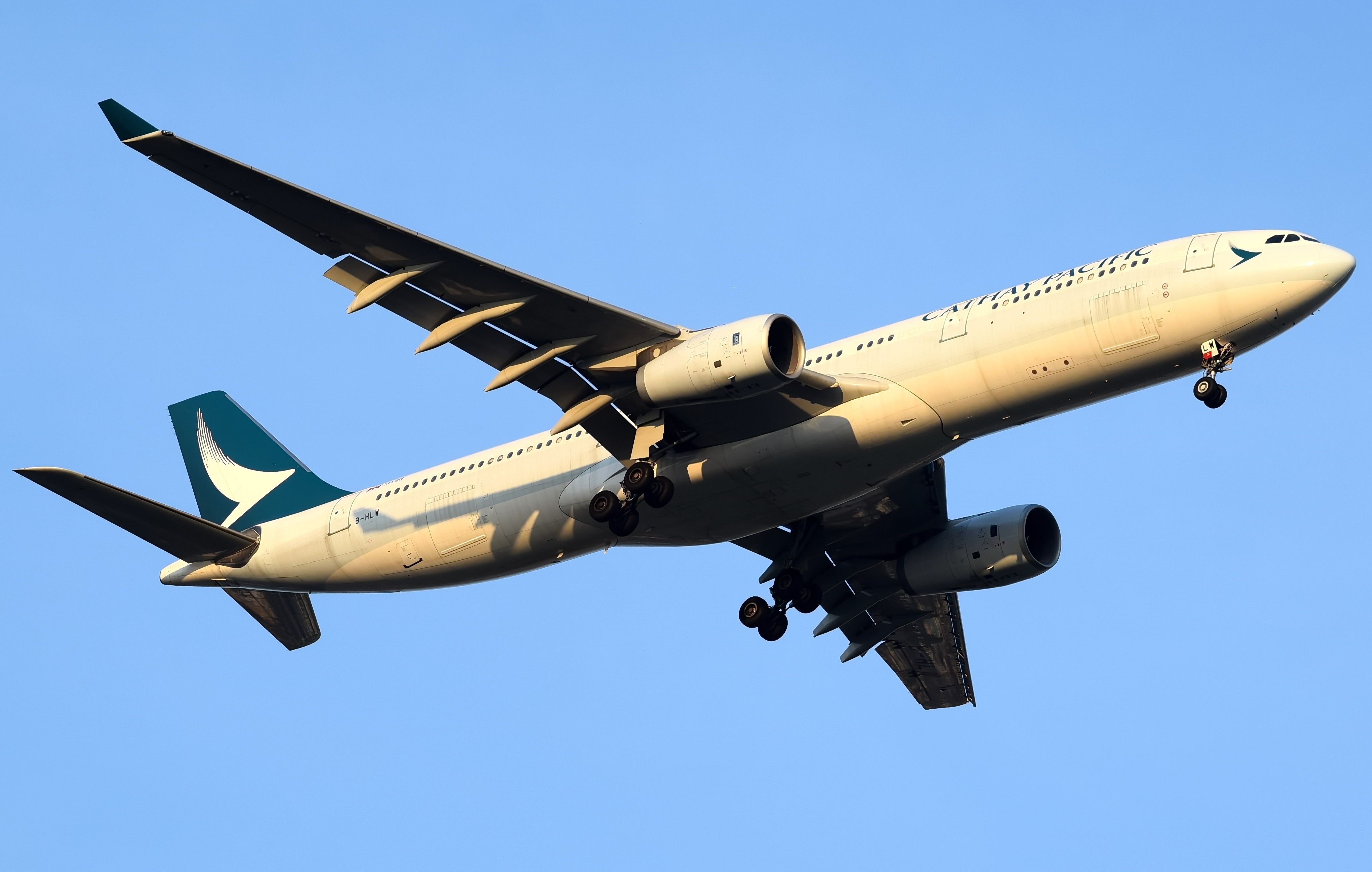 Cathay Pacific Airbus A330ceo landing at BKK