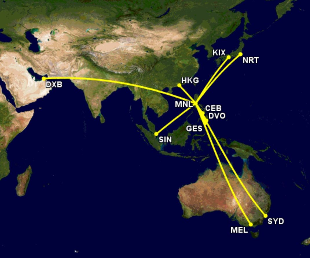 Cebu Pacific A330-900 network northern winter 2023