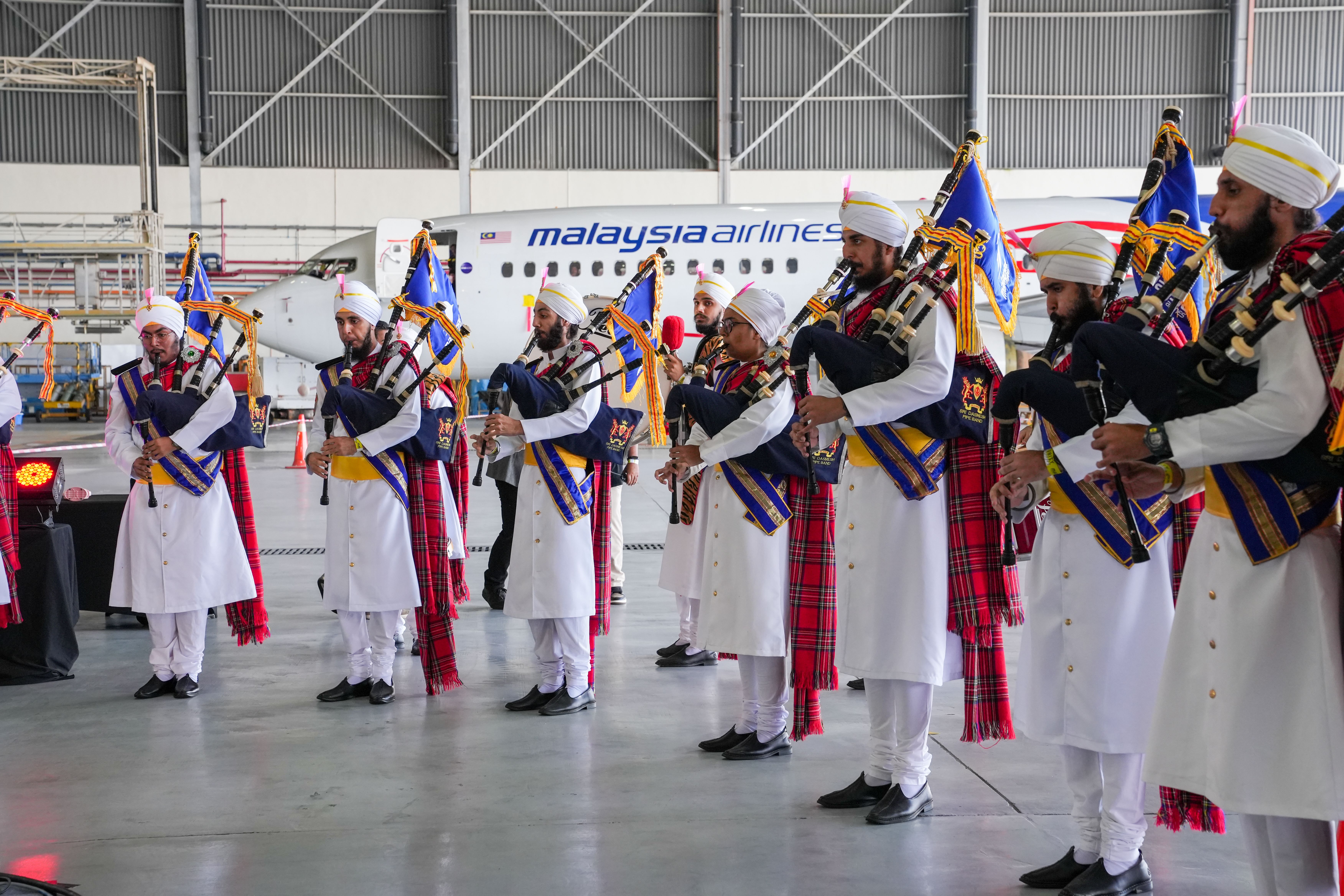 Malaysia Airlines traditional band at its first B737 MAX 8 launch ceremony