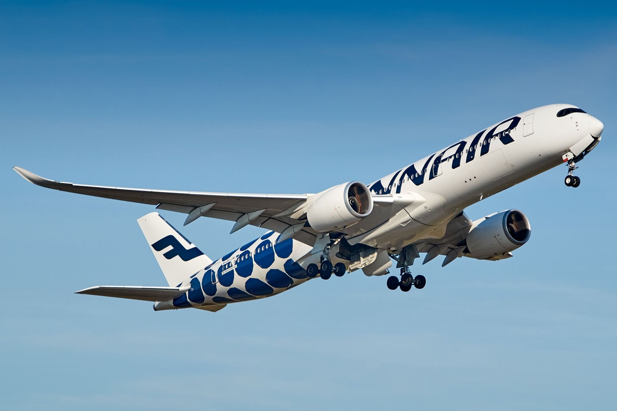 Finnair Airbus A350-900 departing