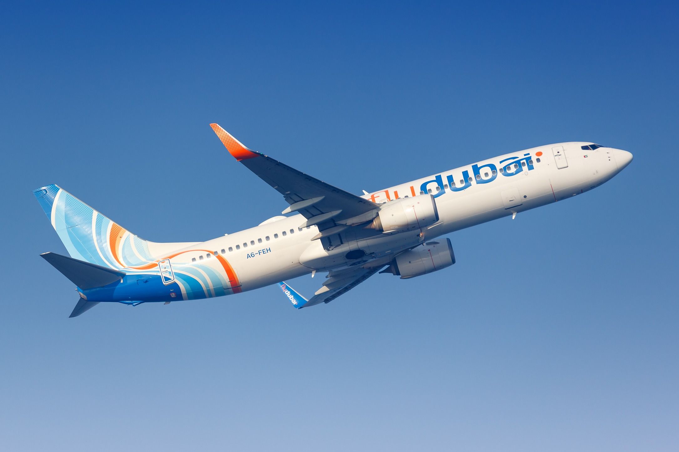 flydubai Boeing 737-800 departing Male Airport (MLE)