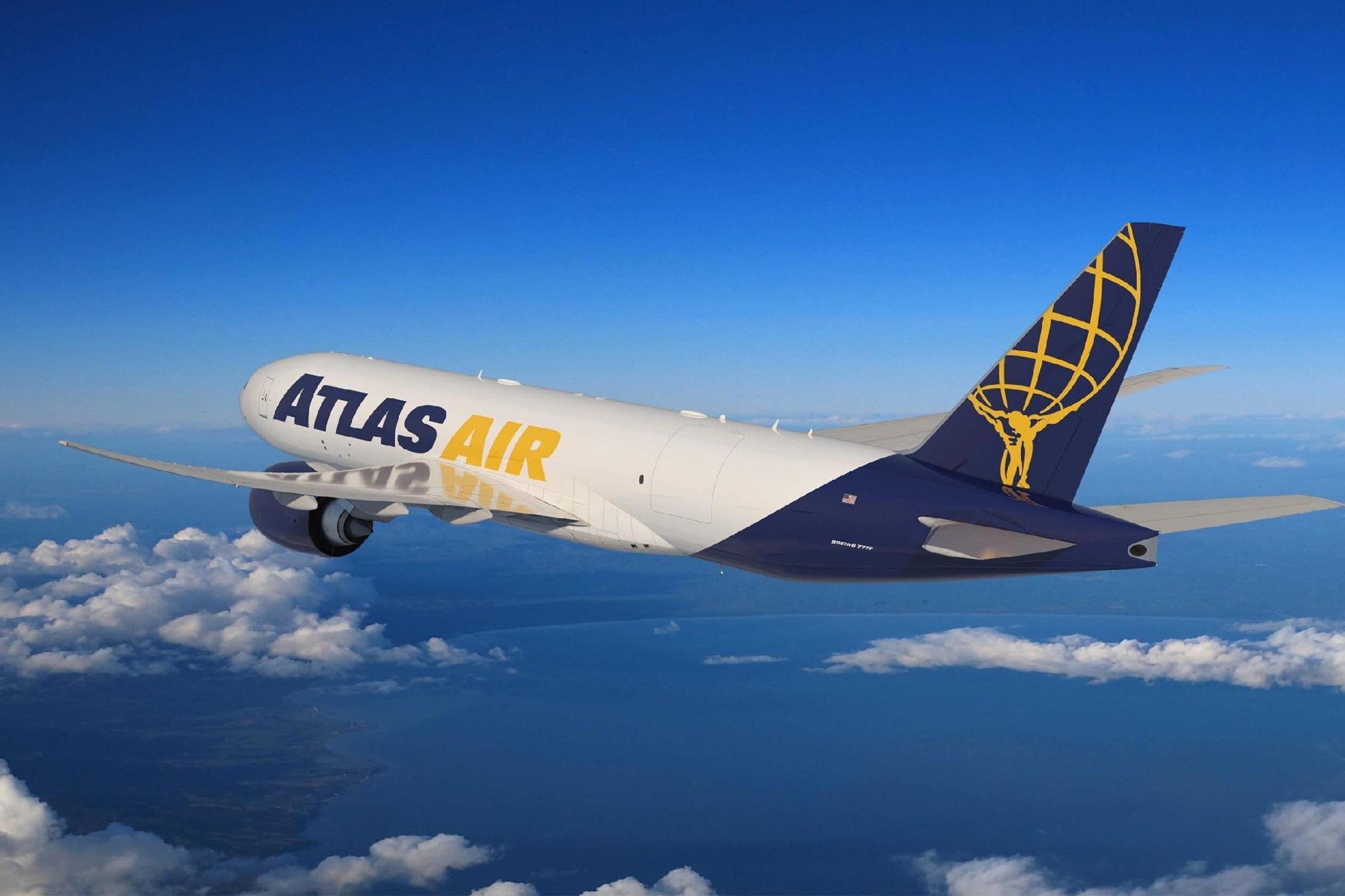 A rendering of Atlas Air 777F 