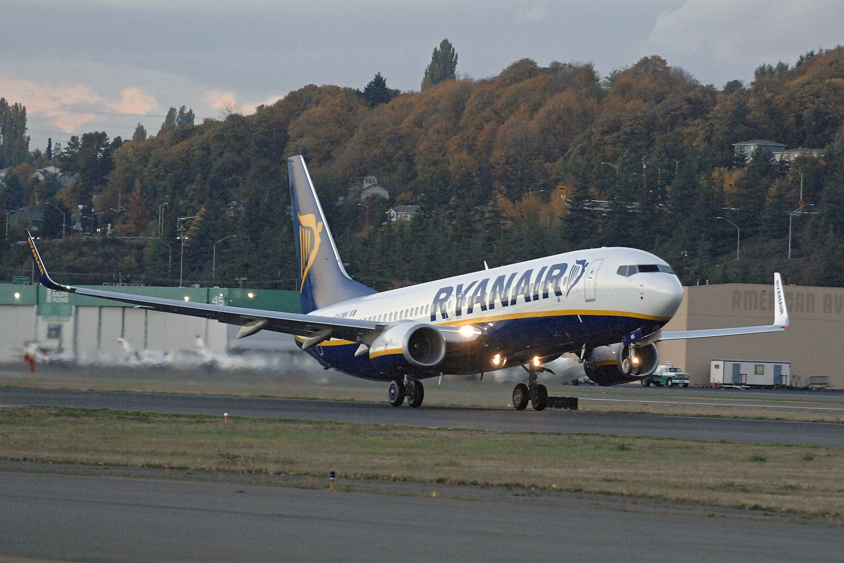 A Ryanair Boeing 737-800 Taking Off.