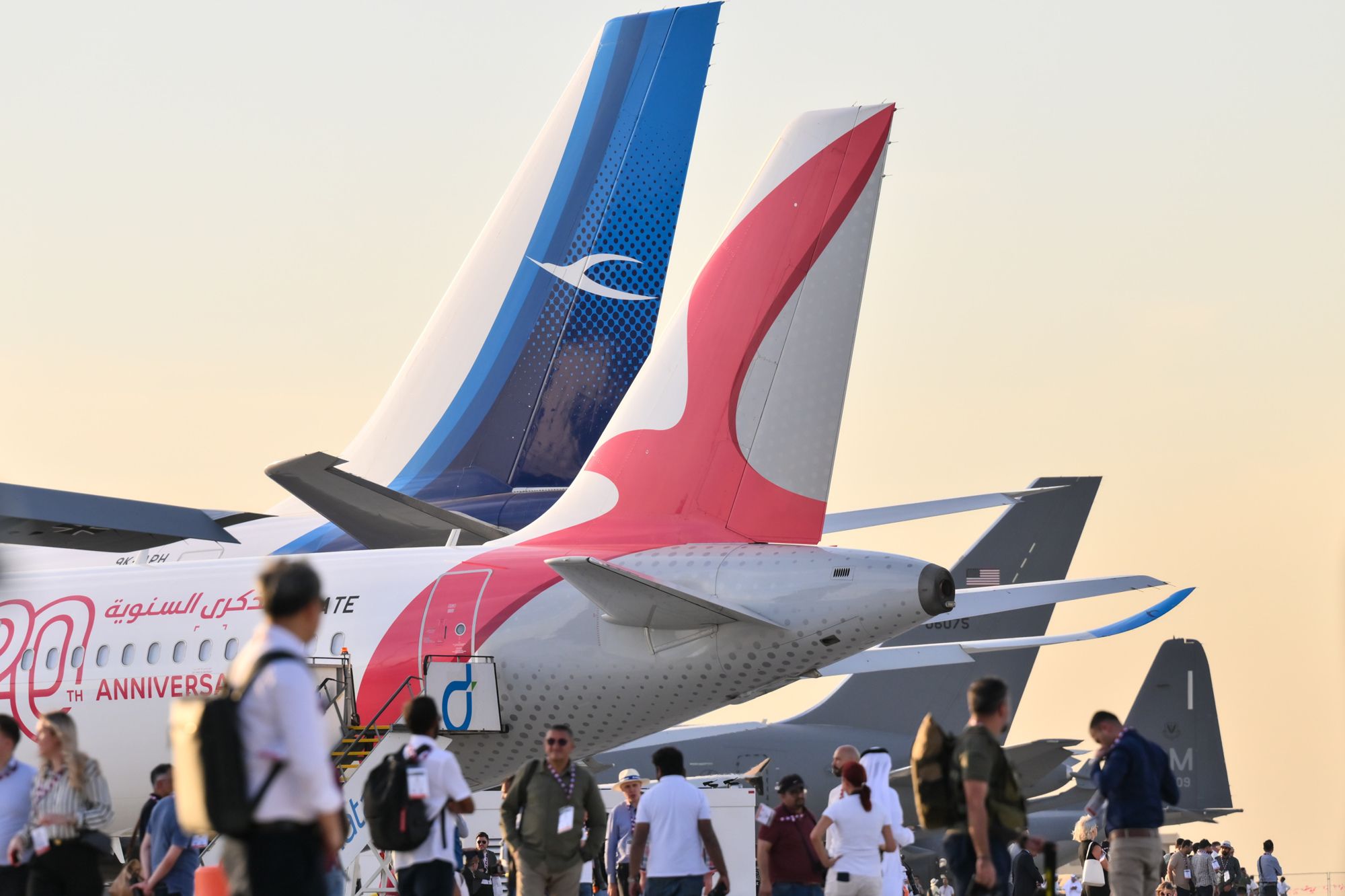 Dubai Airshow aircraft on static display