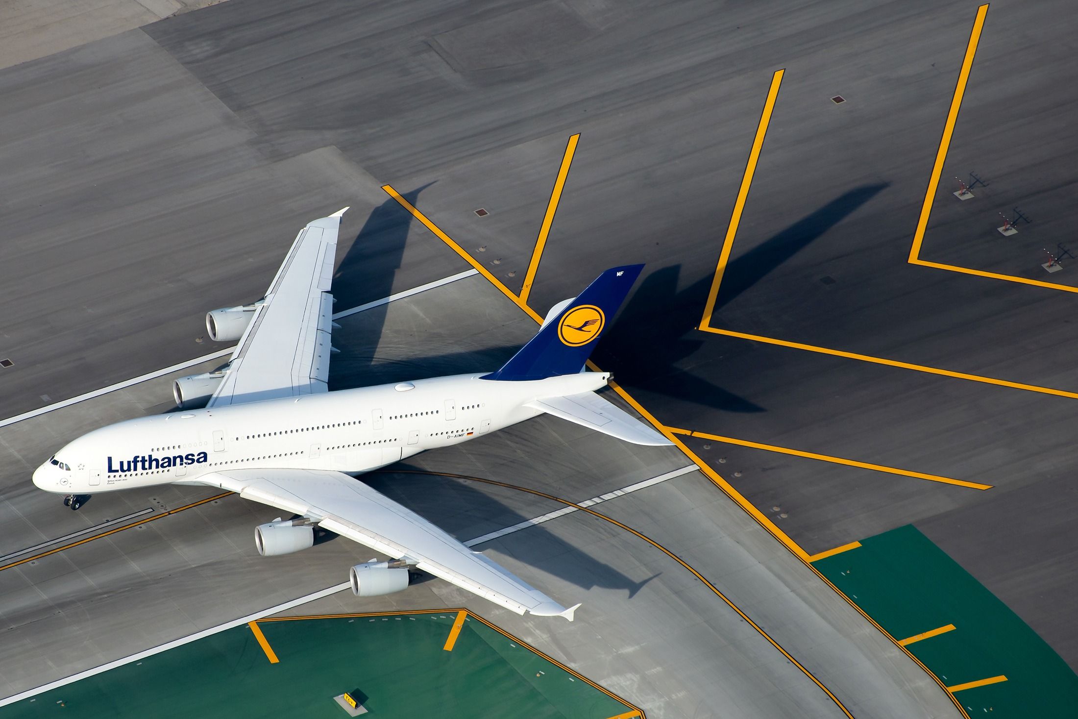 Lufthansa Airbus A380 at LAX