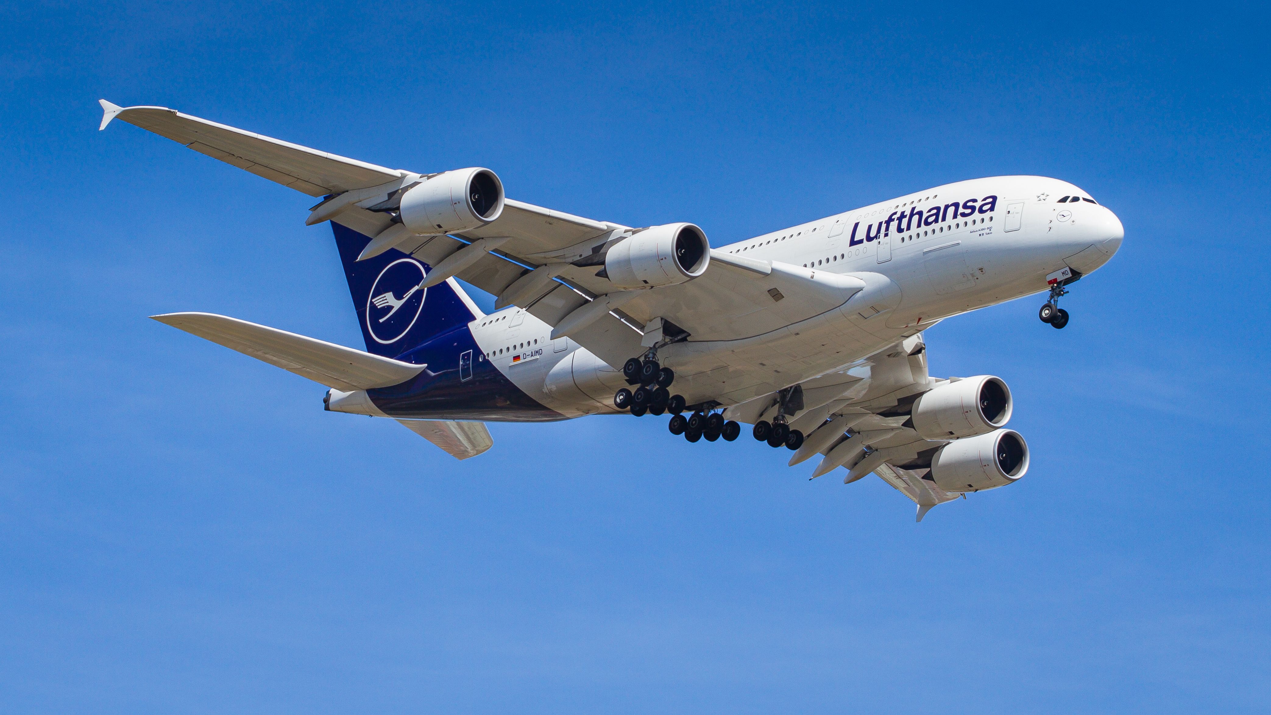 Lufthansa Airbus A380 landing at Bangkok