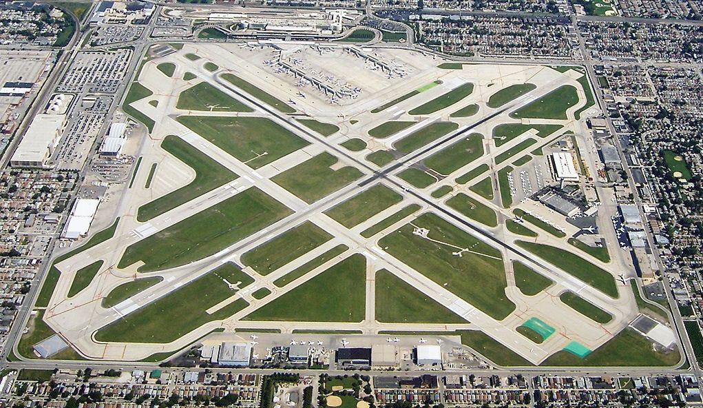 An Aerial view of Chicago Midway Airport.