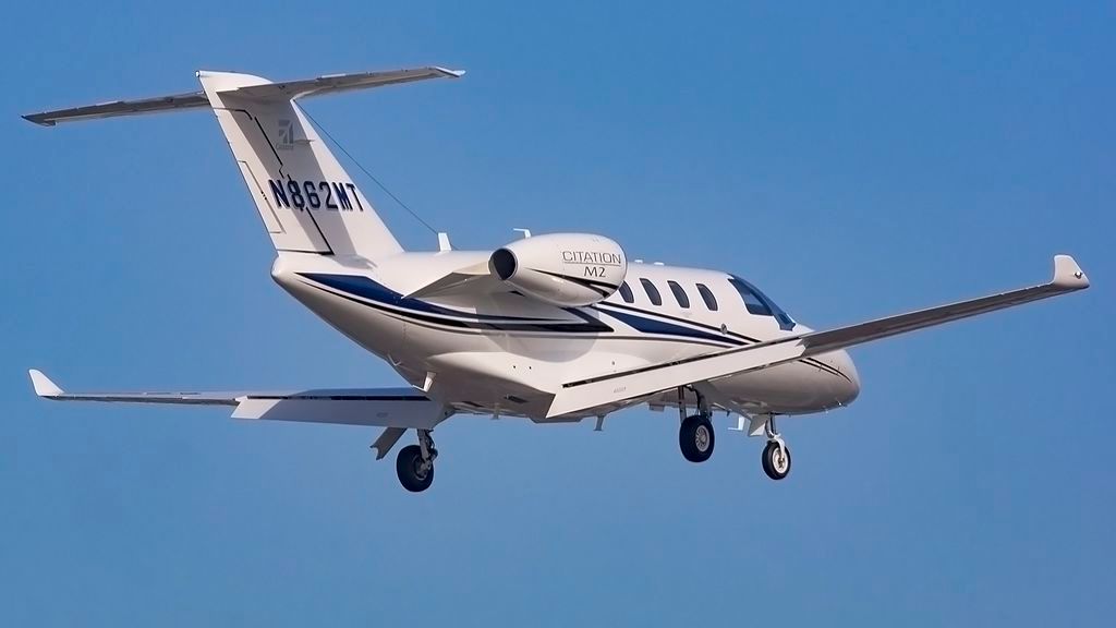 A Cessna Citation M2 approaching Moscow airport