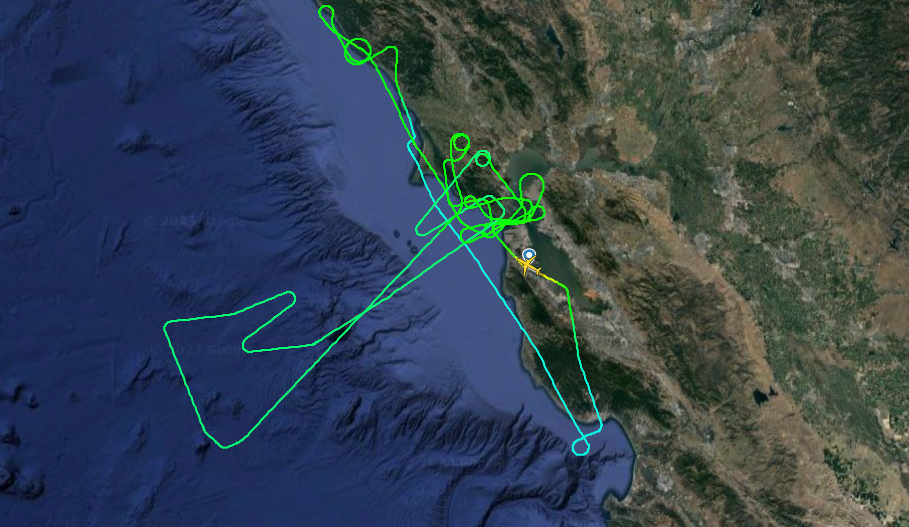 N44501 flightpath Nov. 11, 2023.