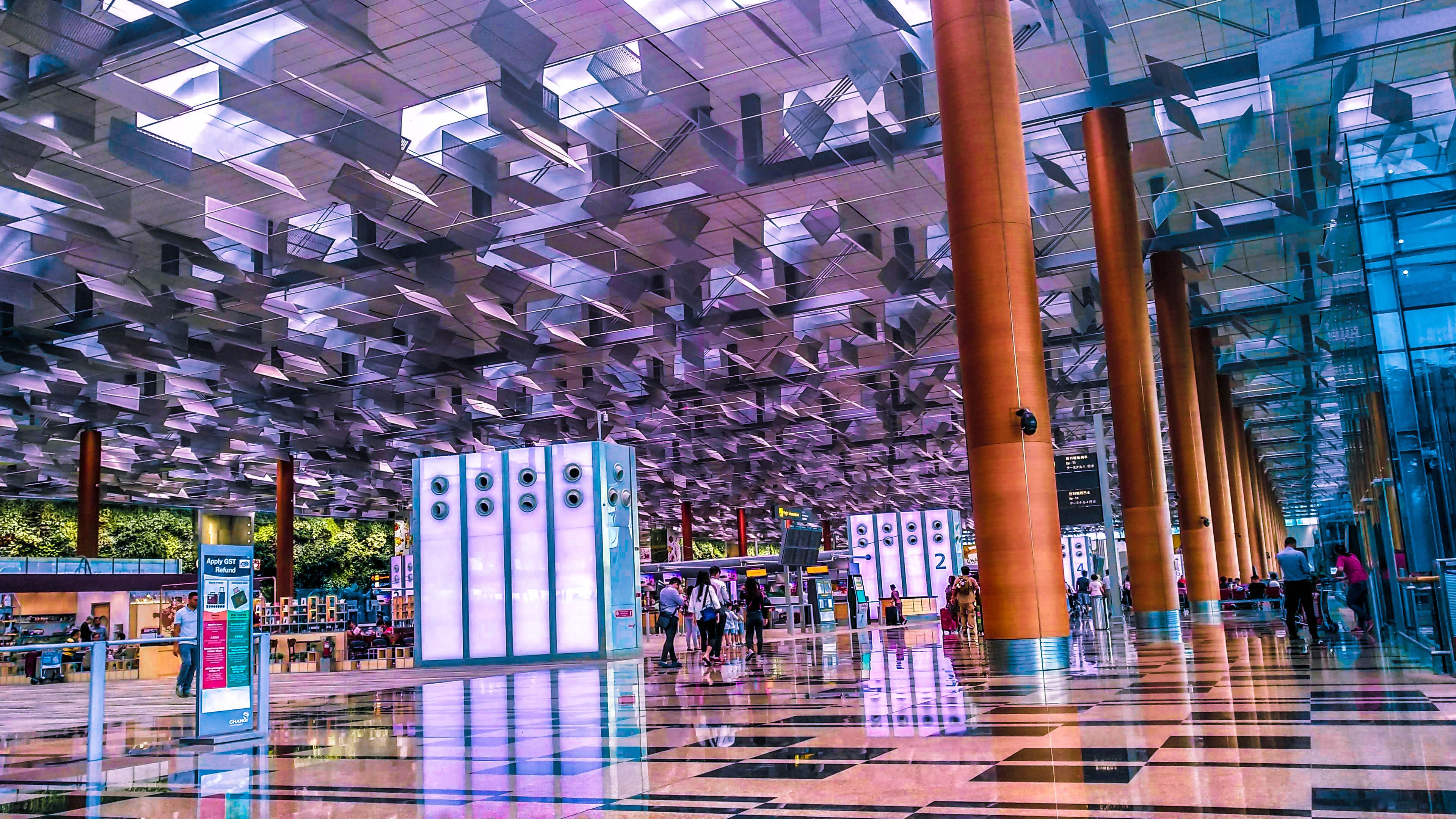 Inside Singapore Changi Airport's Terminal 1.
