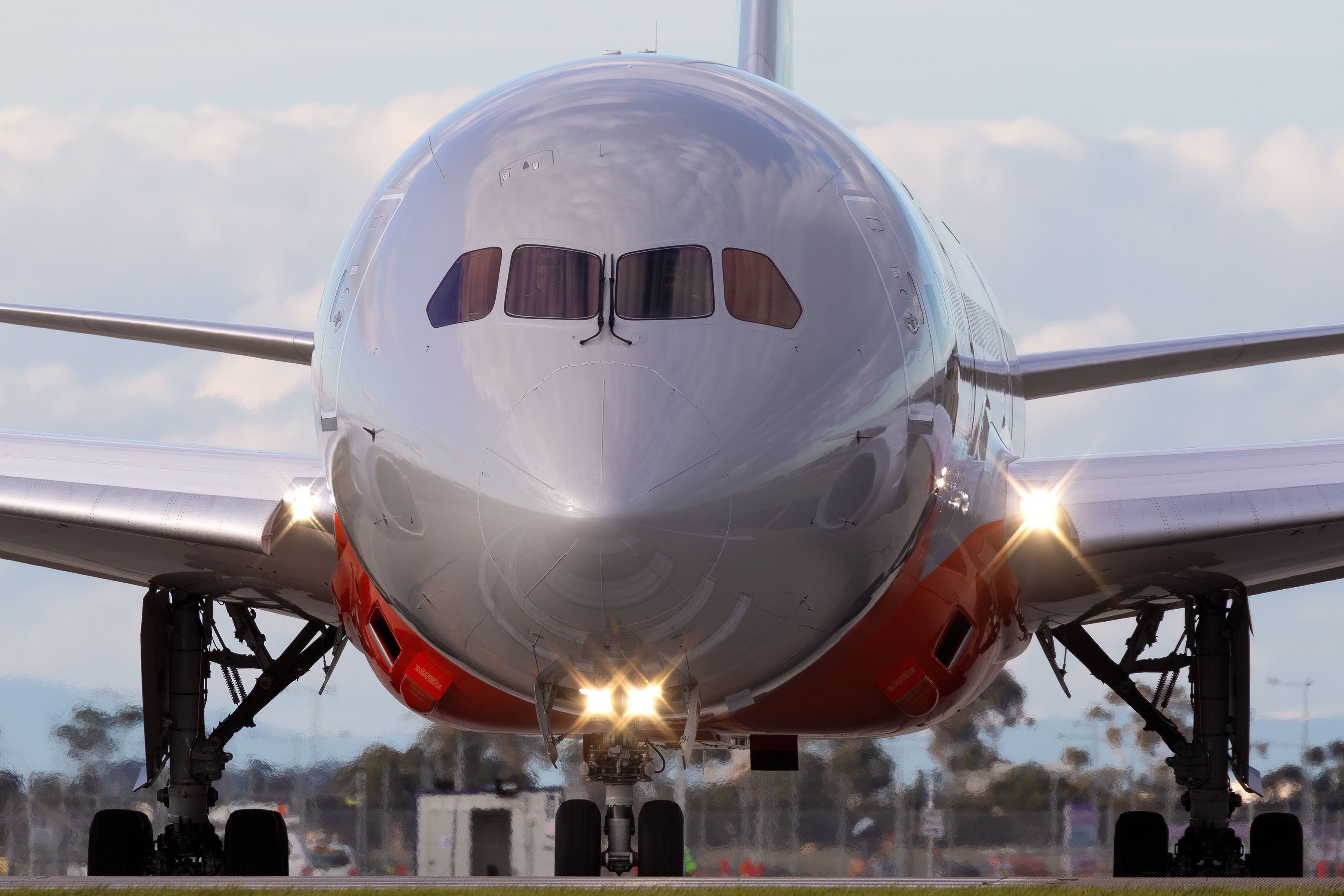 Boeing 787-8 Dreamliner operated by Australian low cost Airline Jetstar taxiing to the runway at Melbourne Airport