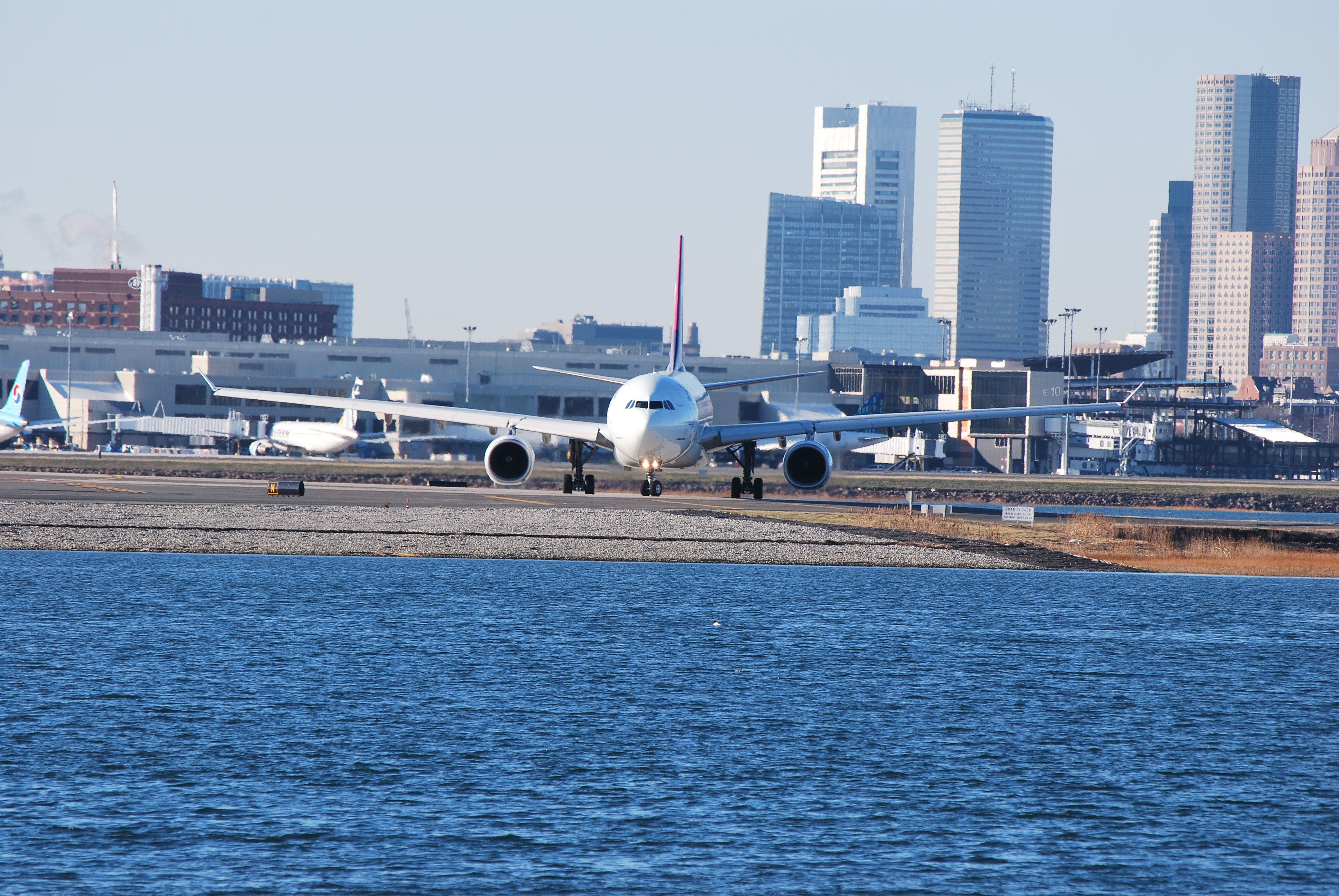 An airport on the apron at Kansai Airport.